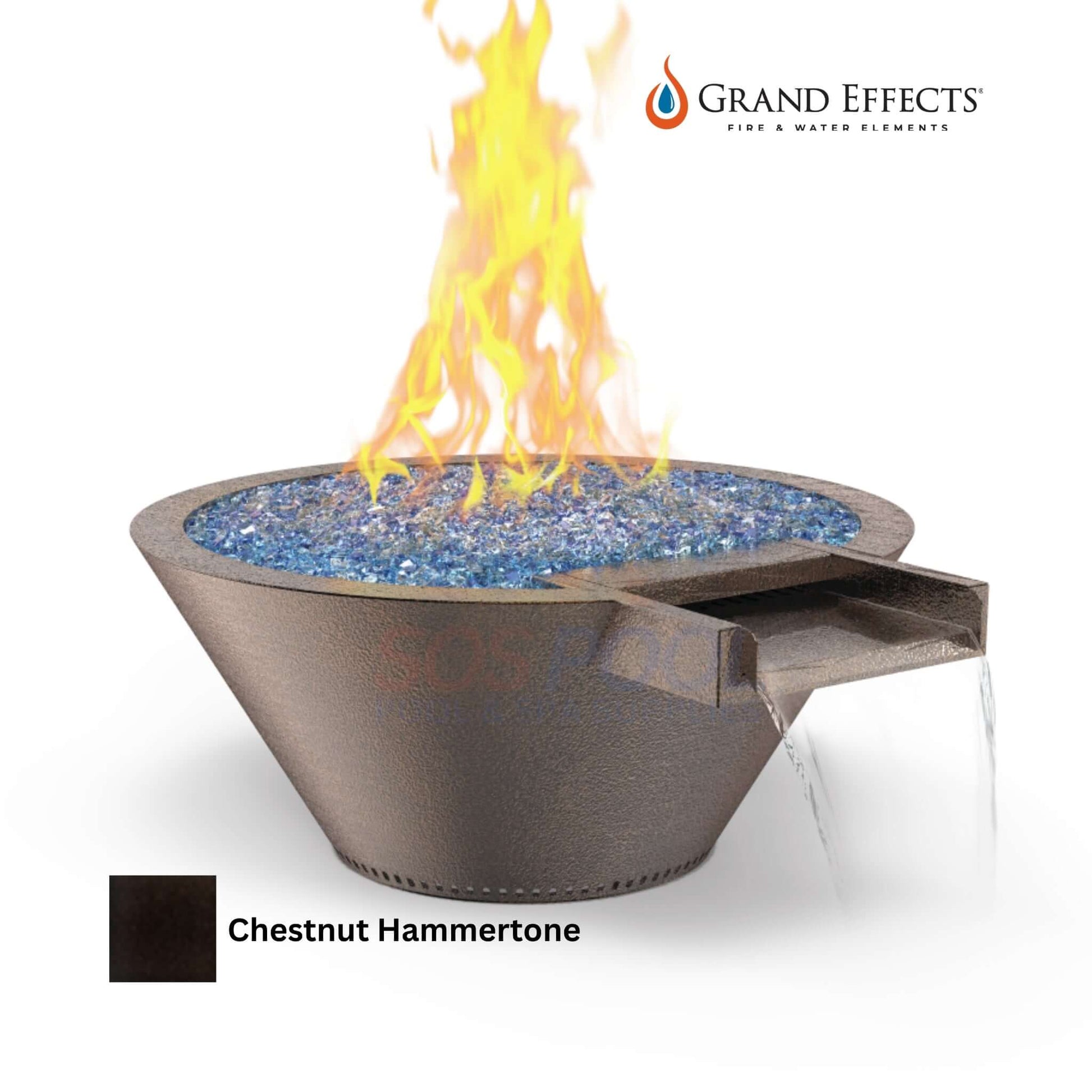 Grand Effects Round Essex Fire & Water Bowl, Metallic, SOS Pool, SKU: Grand Effects Fire & Water Bowl