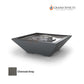 Grand Effects Corinthian Fire Bowl in Charcoal Gray, durable GFRC outdoor fire feature for SOS Pool, SKU: Grand Effects.