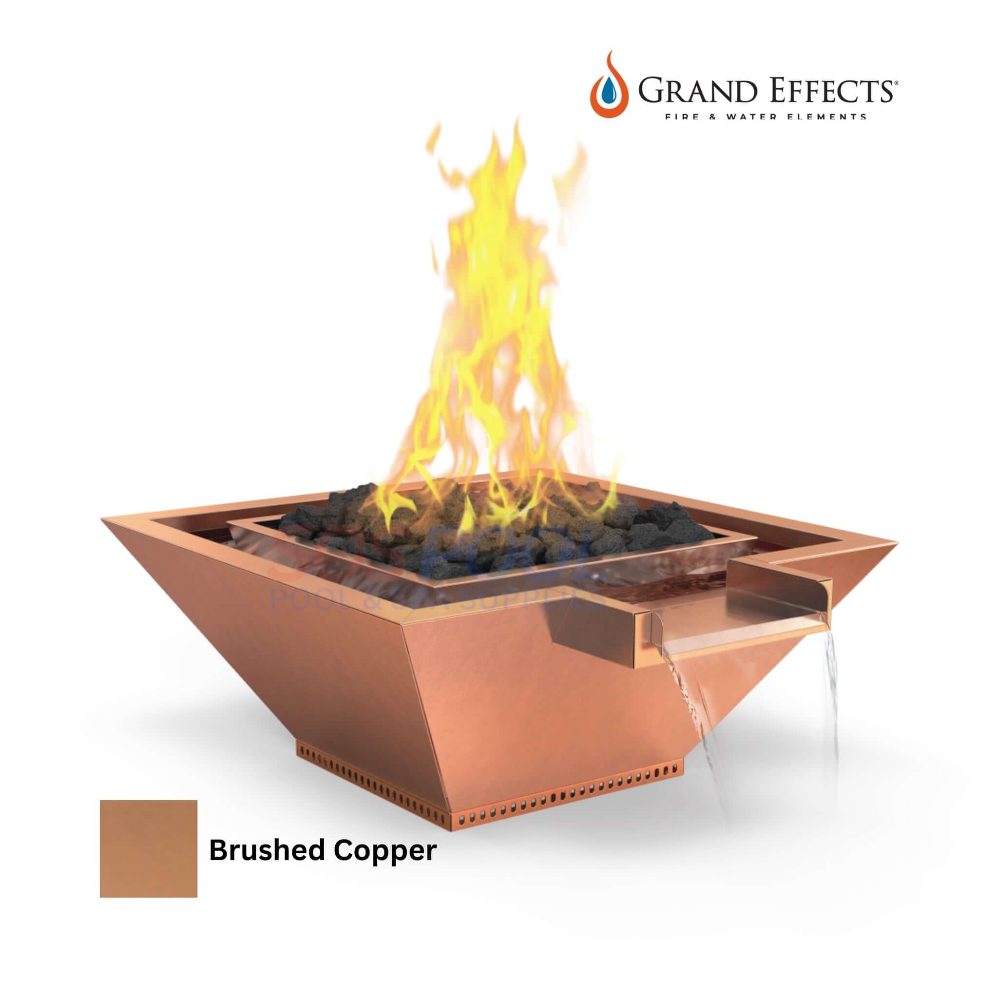 Grand Effects Corinthian Fire & Water Bowl | Artisan Extended Lip | Sq