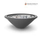 Grand Effects Essex Fire Bowl in Concrete, minimalist outdoor fire feature for SOS Pool, SKU: GF-031