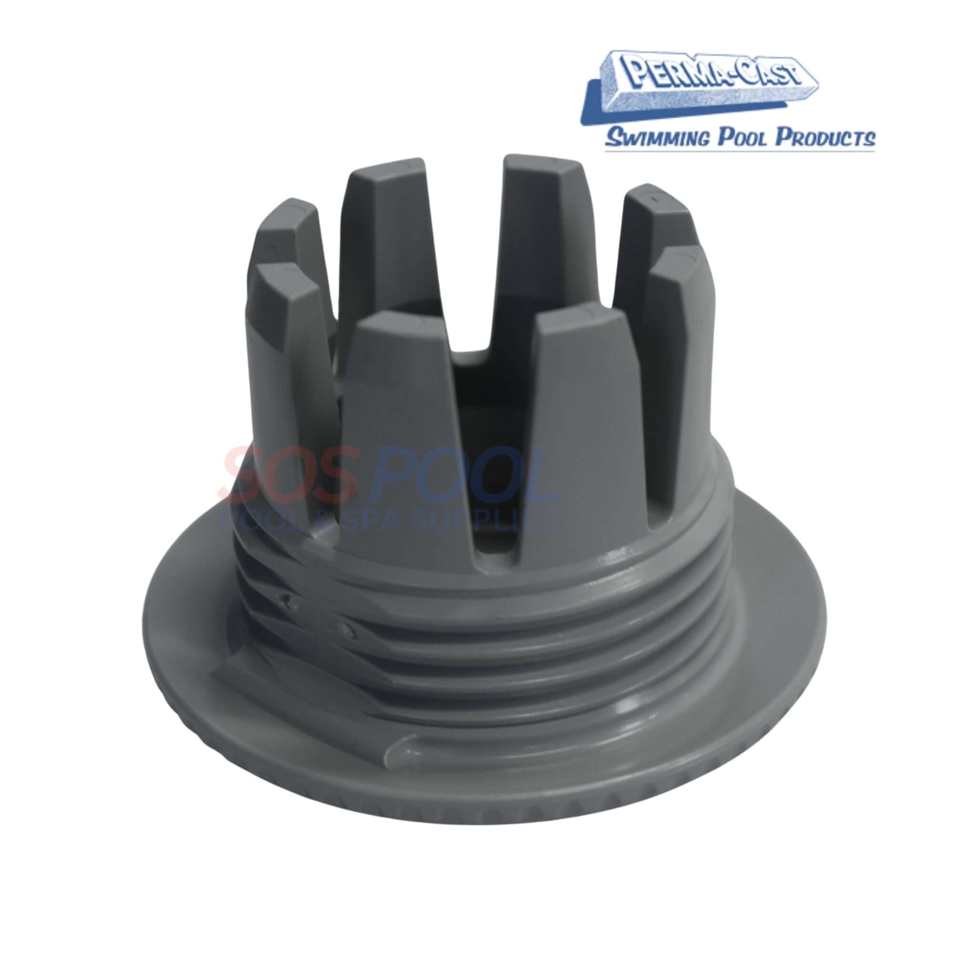 Gray Umbrella Socket Pool Deck Anchor | PS-7015-UG from SOS Pool. Close-up view of durable ABS plastic anchoring solution.