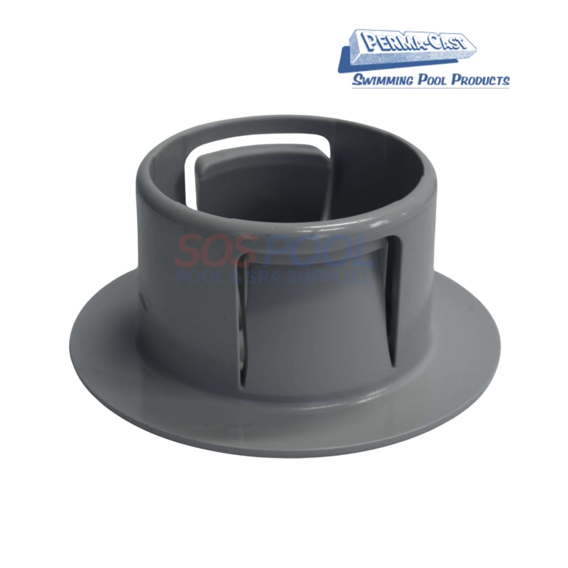 Gray Umbrella Socket Pool Deck Anchor | PS-7015-UG showcasing a durable ABS plastic socket sleeve for pool installation.