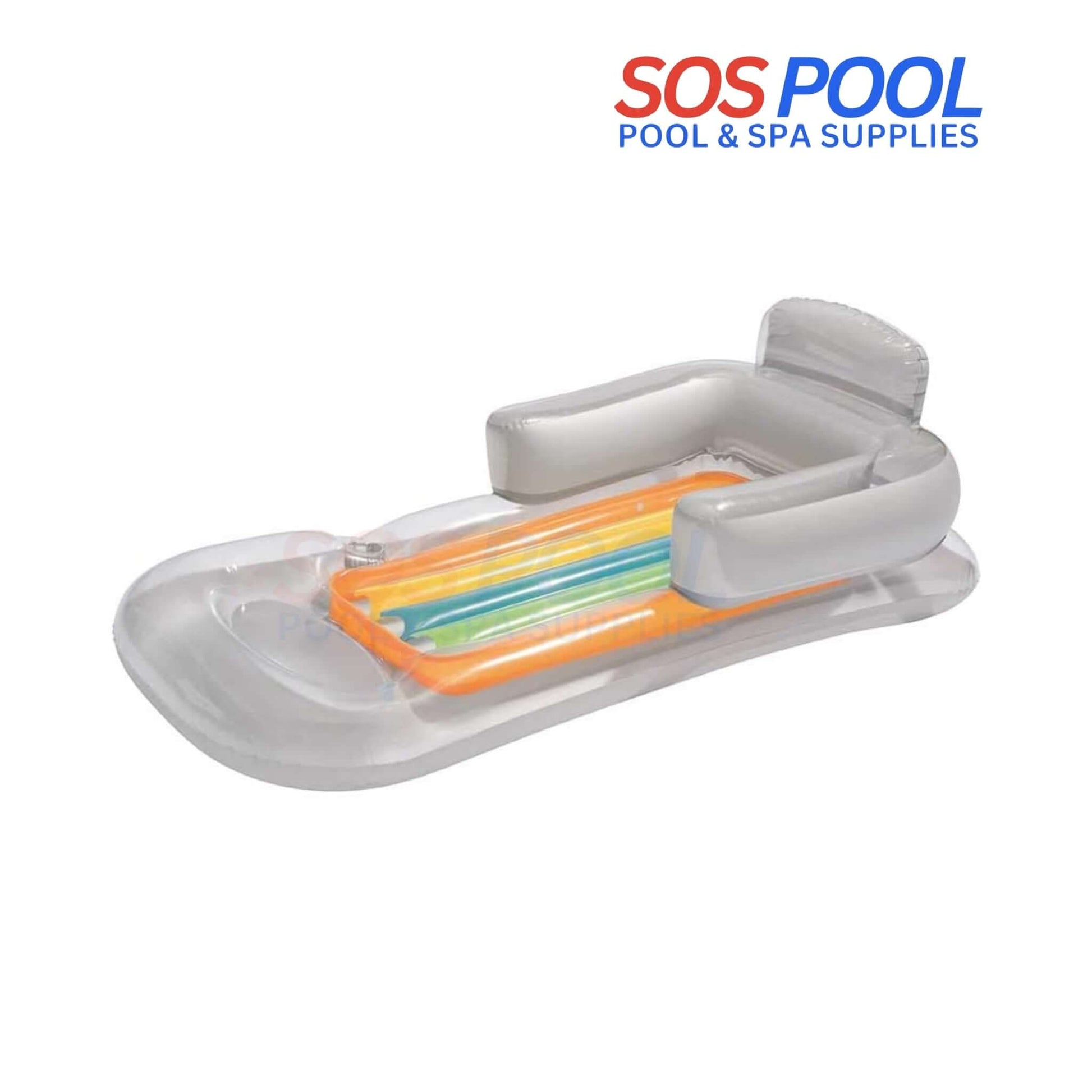 H2O GO Designer Fashion Lounge 43028E in clear and orange color, perfect for relaxing in the pool, from SOS Pool.