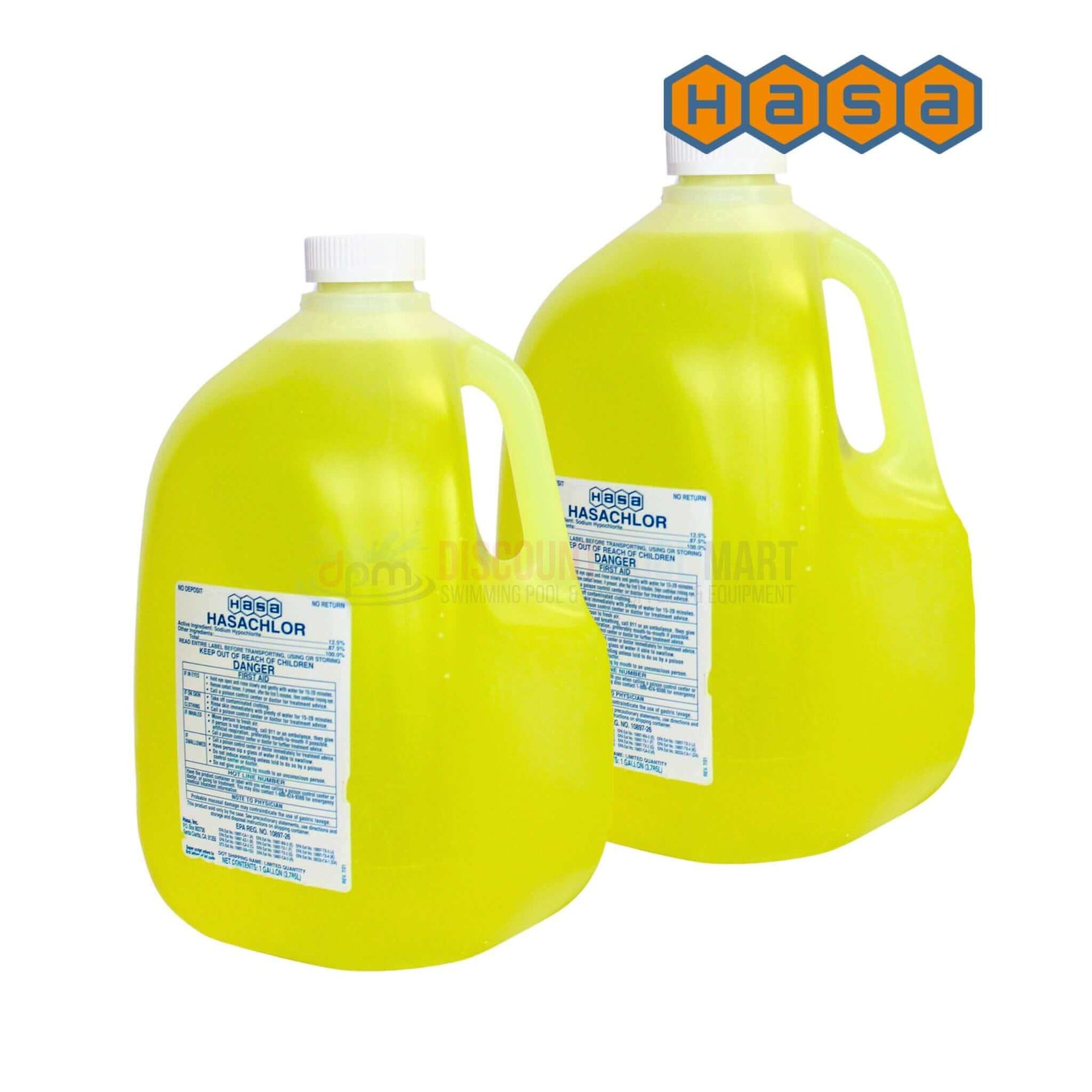 HASA Sani-Chlor Liquid Chlorine 12.5% for effective swimming pool and hot tub water treatment by SOS Pool.