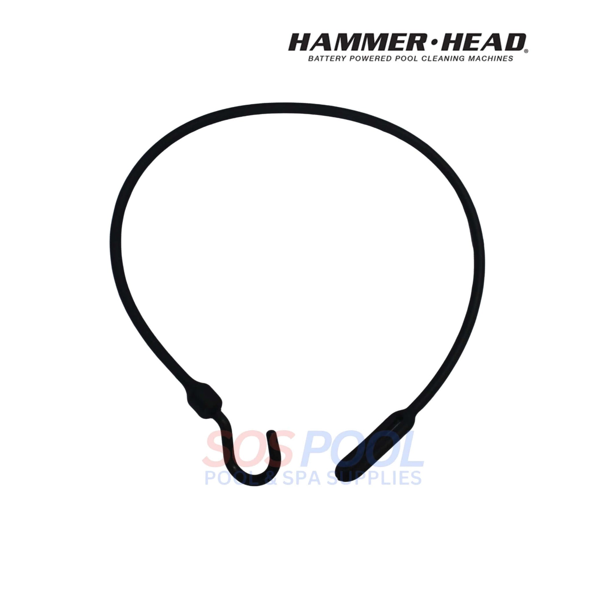 HammerHead Cleaner 30" Bungee Cord HH1125, black, ideal for securing vacuum heads in SOS Pool cleaning systems.