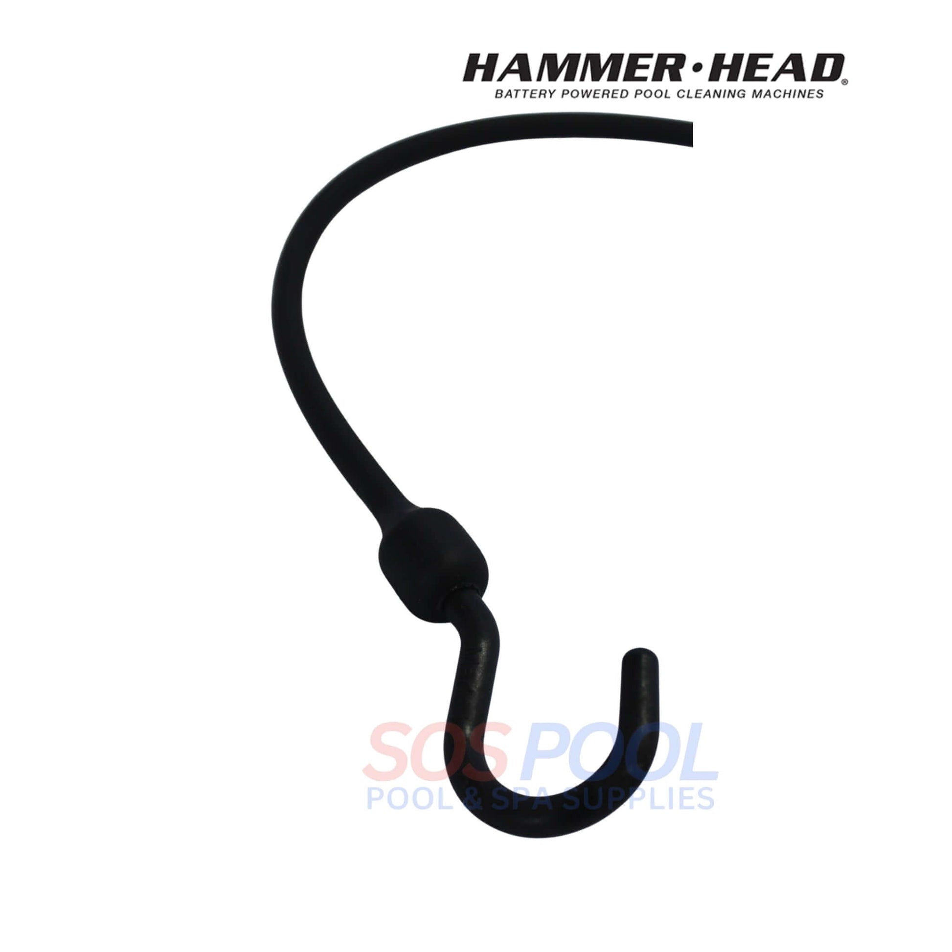 HH1125 | HammerHead Cleaner 30" Bungee Cord in black, designed for secure fastening in pool cleaning carts. Ideal for SOS Pool supplies.