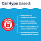 Cal Hypo pool care benefits: alternative to traditional chlorine, no chlorine lock, long-lasting results, and no CYA.