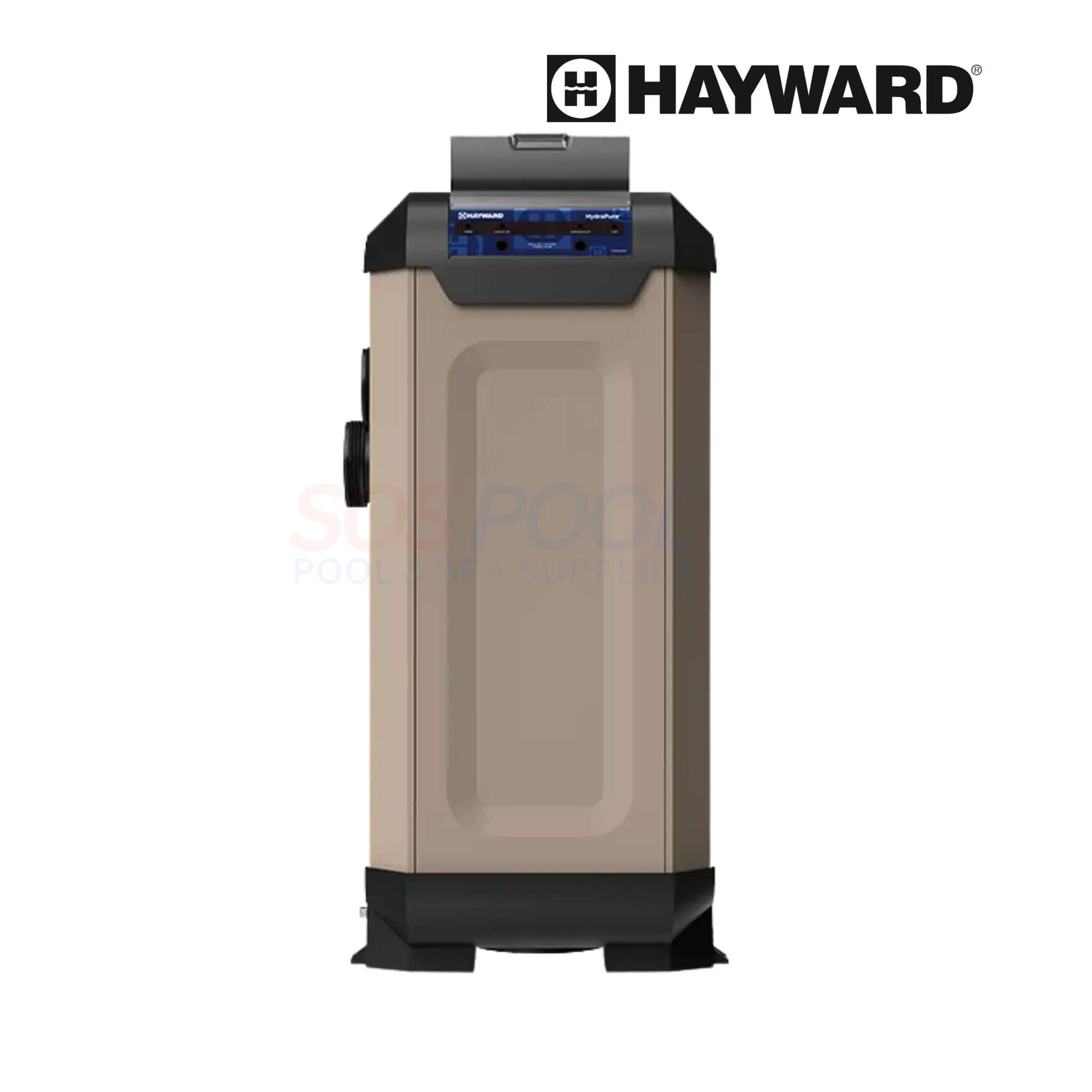 Hayward HYDRAPURE UV & Ozone Pool Water Treatment System, tan color, front view, part of SOS Pool supplies for better pool maintenance.