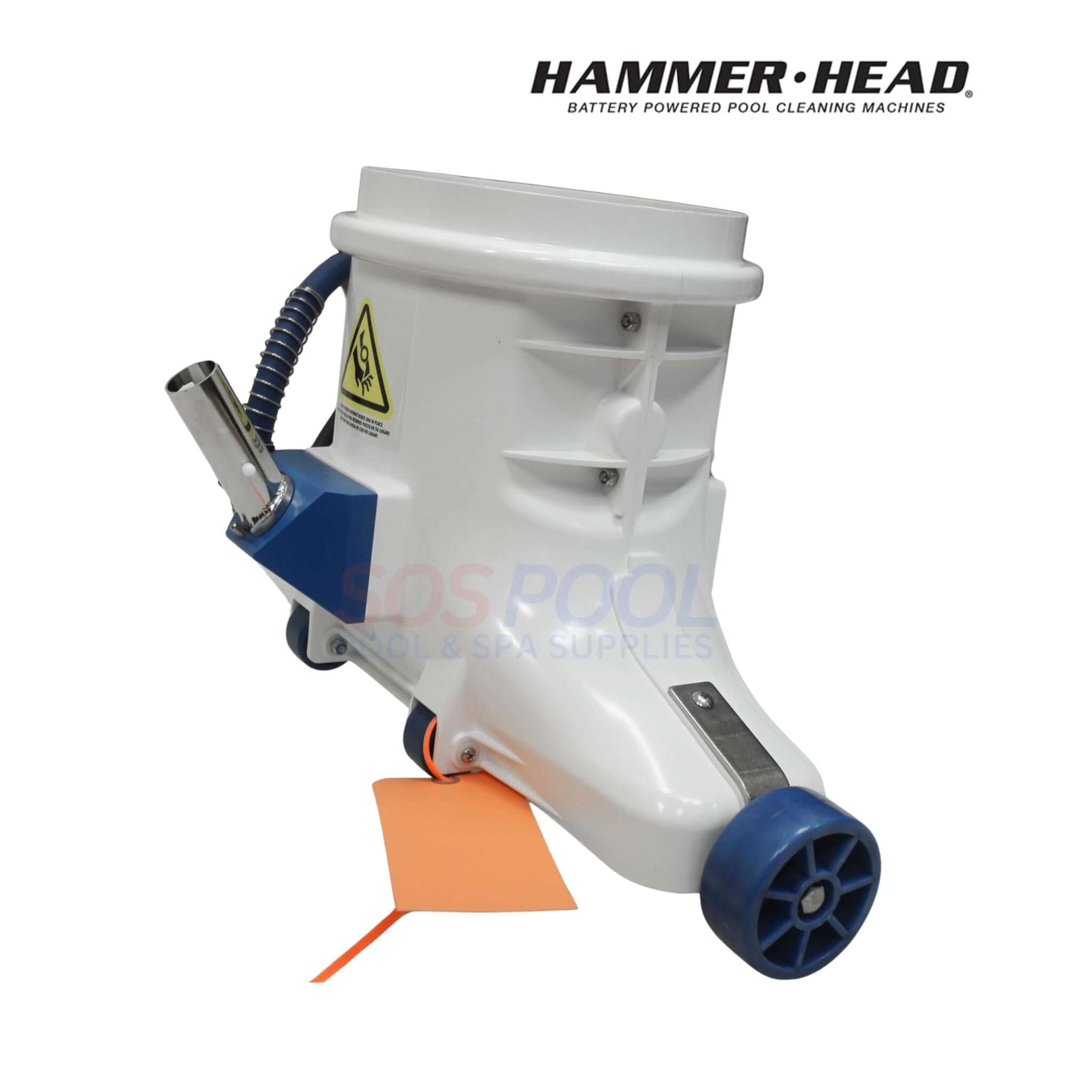 HammerHead 21" Vacuum Head With 60' Cord | HH1310-60 in white and blue, showcasing durable design for pool cleaning.