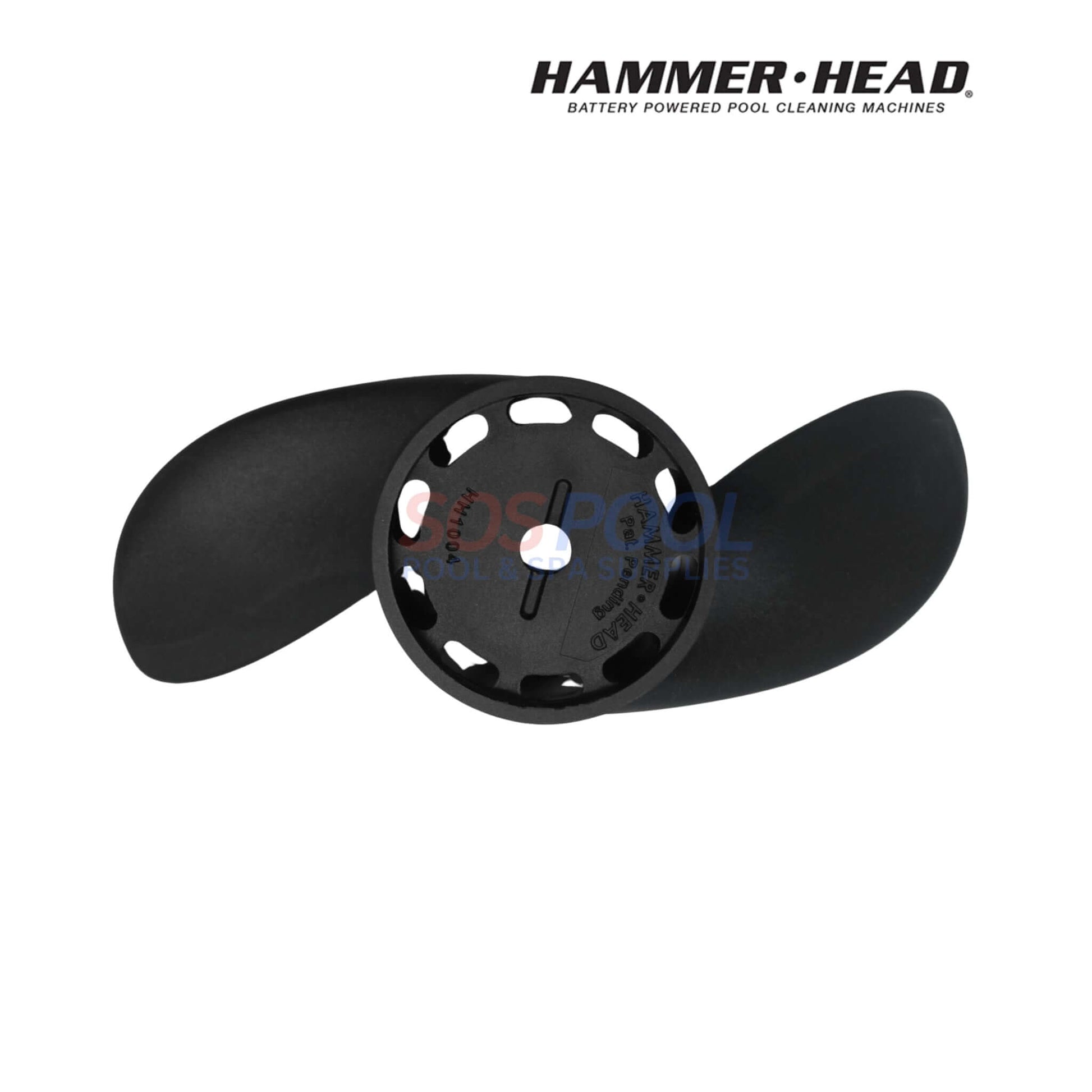HammerHead Cleaner 2 Blade Propeller Kit | HH1004G SOS Pool, featuring a black dual-blade design for pool vacuum performance.