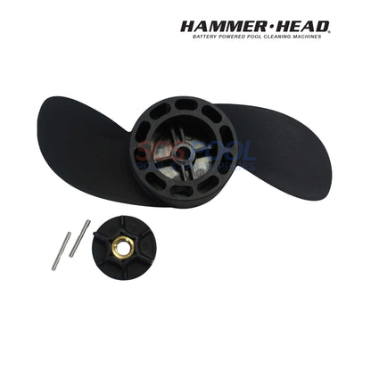 HammerHead Cleaner 2 Blade Propeller Kit | HH1004G SOS Pool includes dual-blade propeller, nut, and pins for pool vacuum repair.