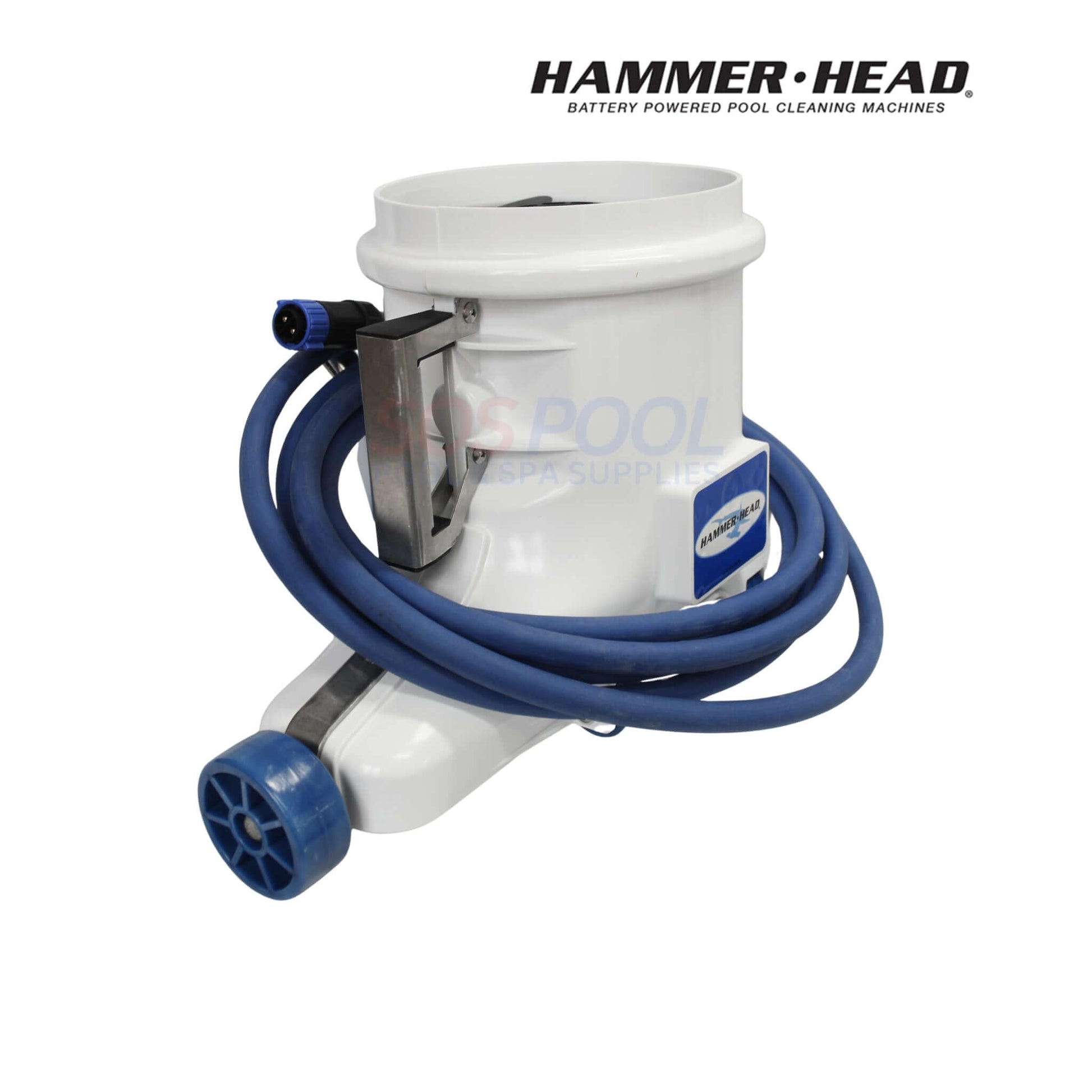 HammerHead Remora Portable Pool Vacuum | XR1600 with blue hose, compact design for effective pool cleaning.