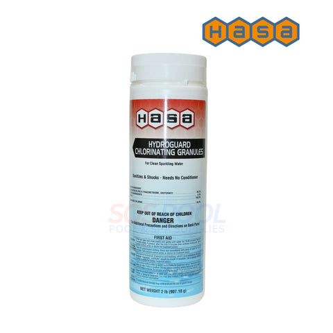 Hasa Hydroguard Sodium Dichlor Granules | 2 lbs for SOS Pool sanitation and shock treatment with 56% chlorine.