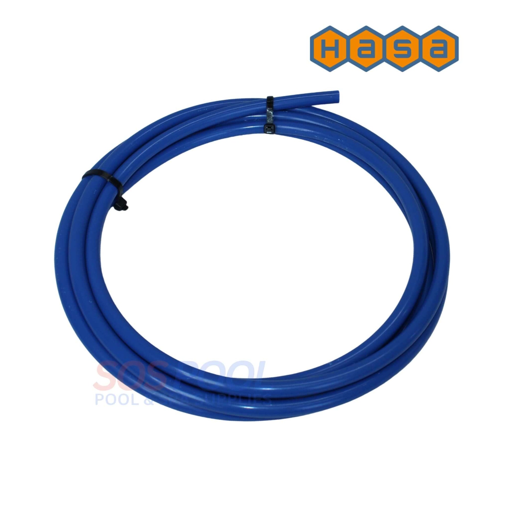 HASA Tube Bundle Kit 96306 showing flexible blue tubing, designed for pool supplies and efficient liquid chlorine feeder use.