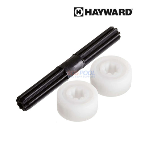 Hayward AquaNaut Rear Gear Shaft Assembly with two white bearings for pool cleaner, SOS Pool quality replacement part.