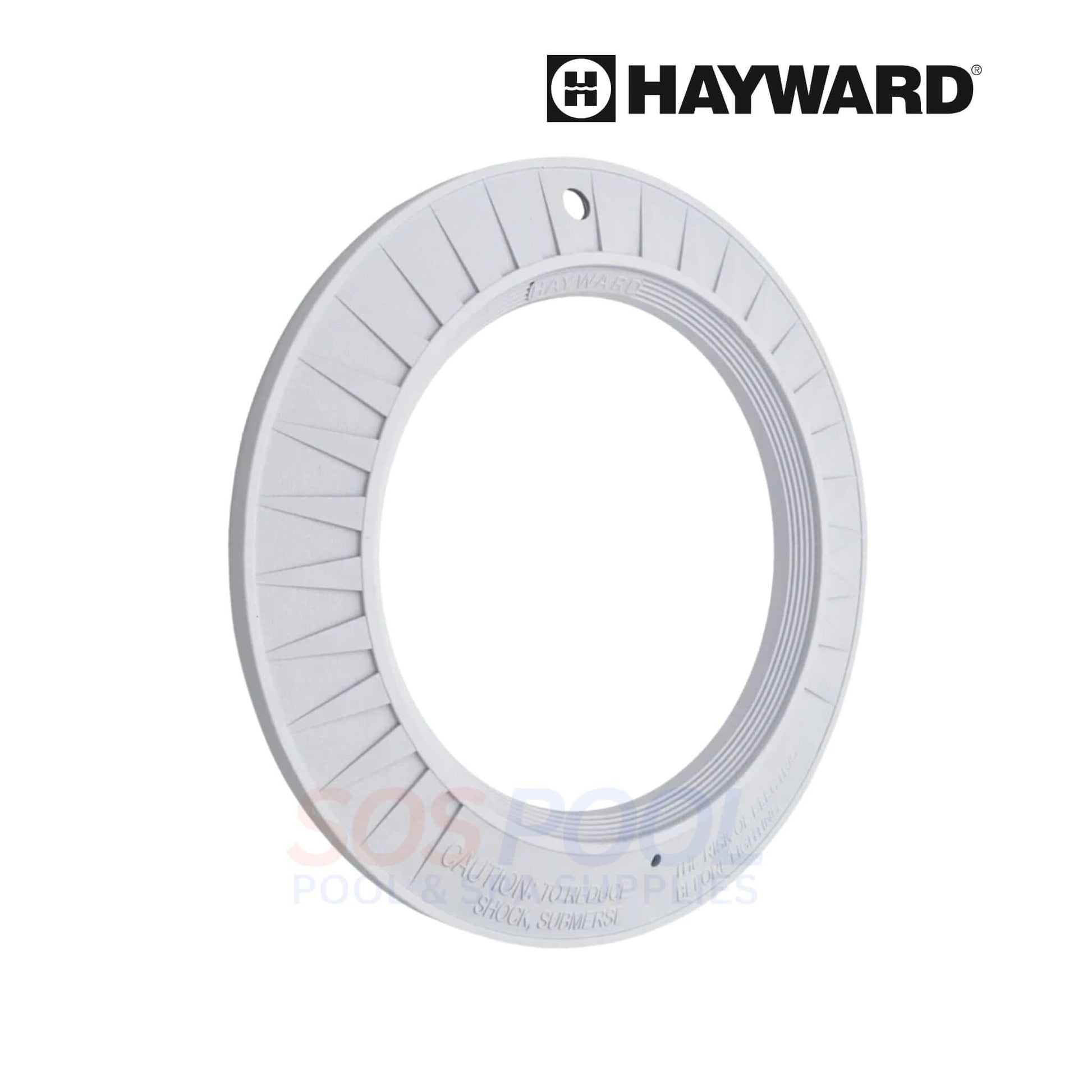 Hayward Astrolite Molded Face Rim | SPX0580A, durable white plastic, designed for pool and spa light replacement, SOS Pool supplies.