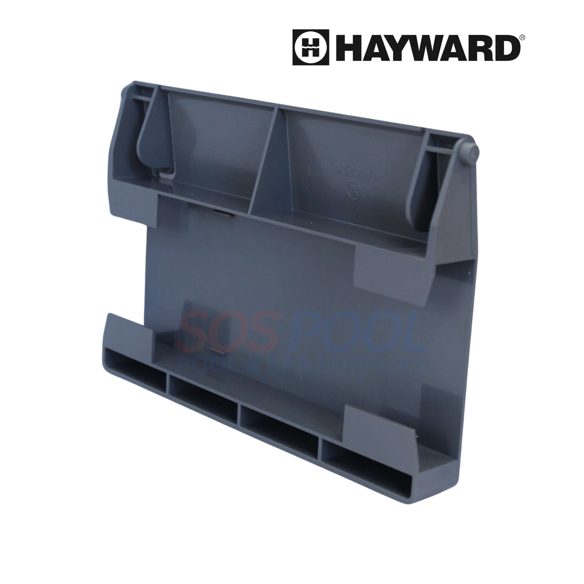 Hayward Automatic Skimmer Weir | Dark Grey | SPX1082KDGR shown from the front, highlighting the durable design and modern dark grey color for pool supplies.