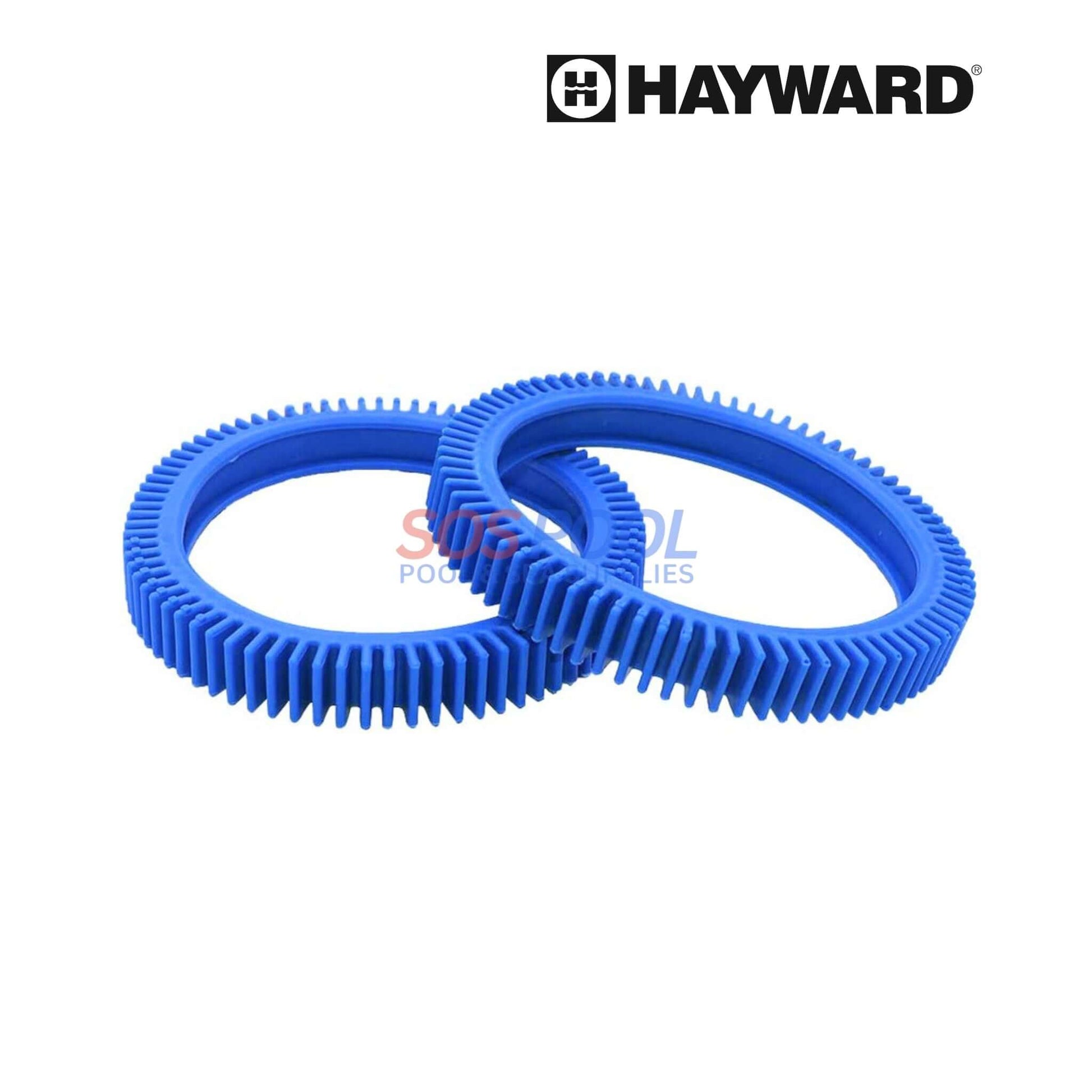 Hayward back tires for Poolvergnuegen 4 wheel cleaners, 2 pack, blue, model 896584000-082, ideal for SOS Pool maintenance.
