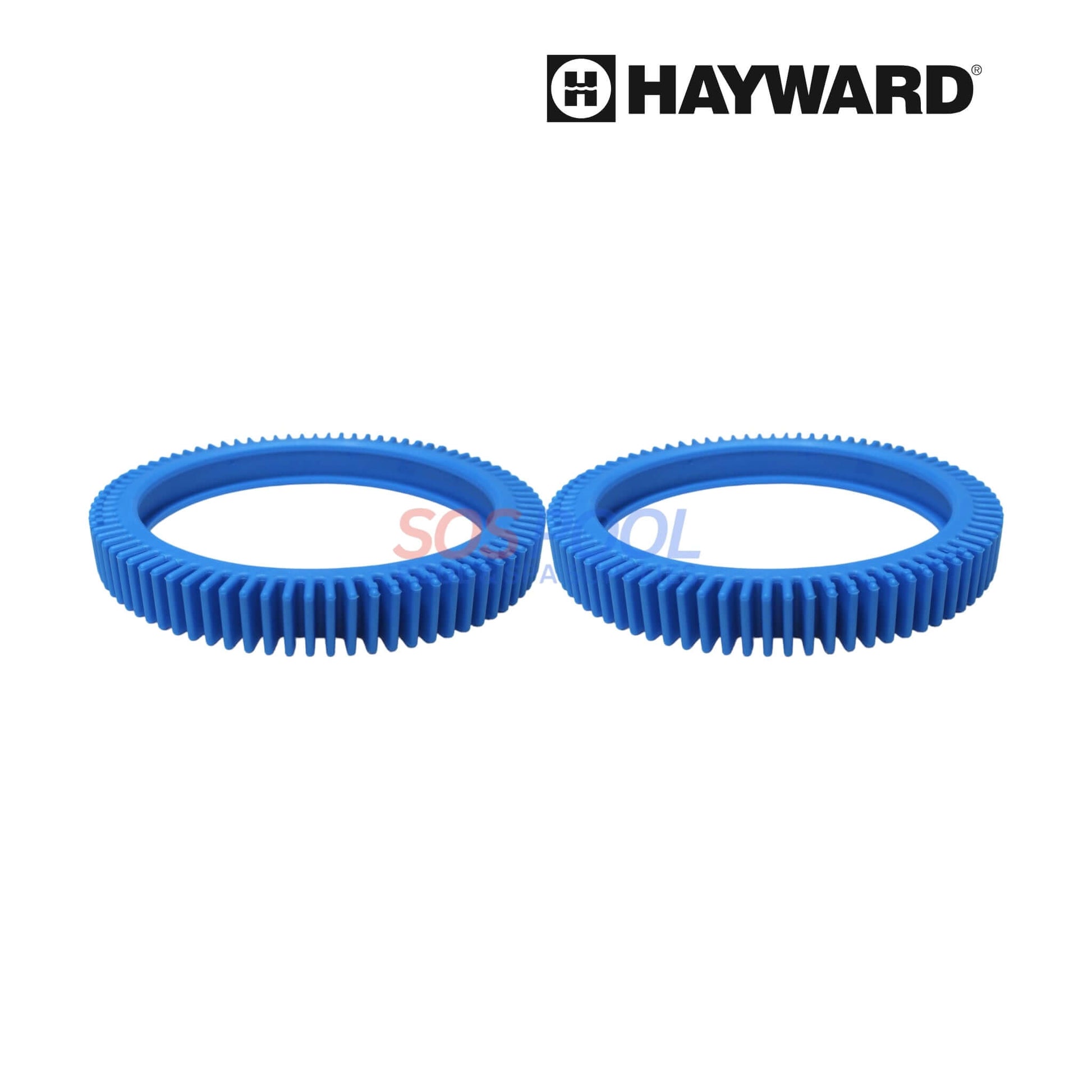 Hayward back tires for Poolvergnuegen 4 wheel cleaners, 2 pack, blue, model 896584000-082 for optimal pool performance.