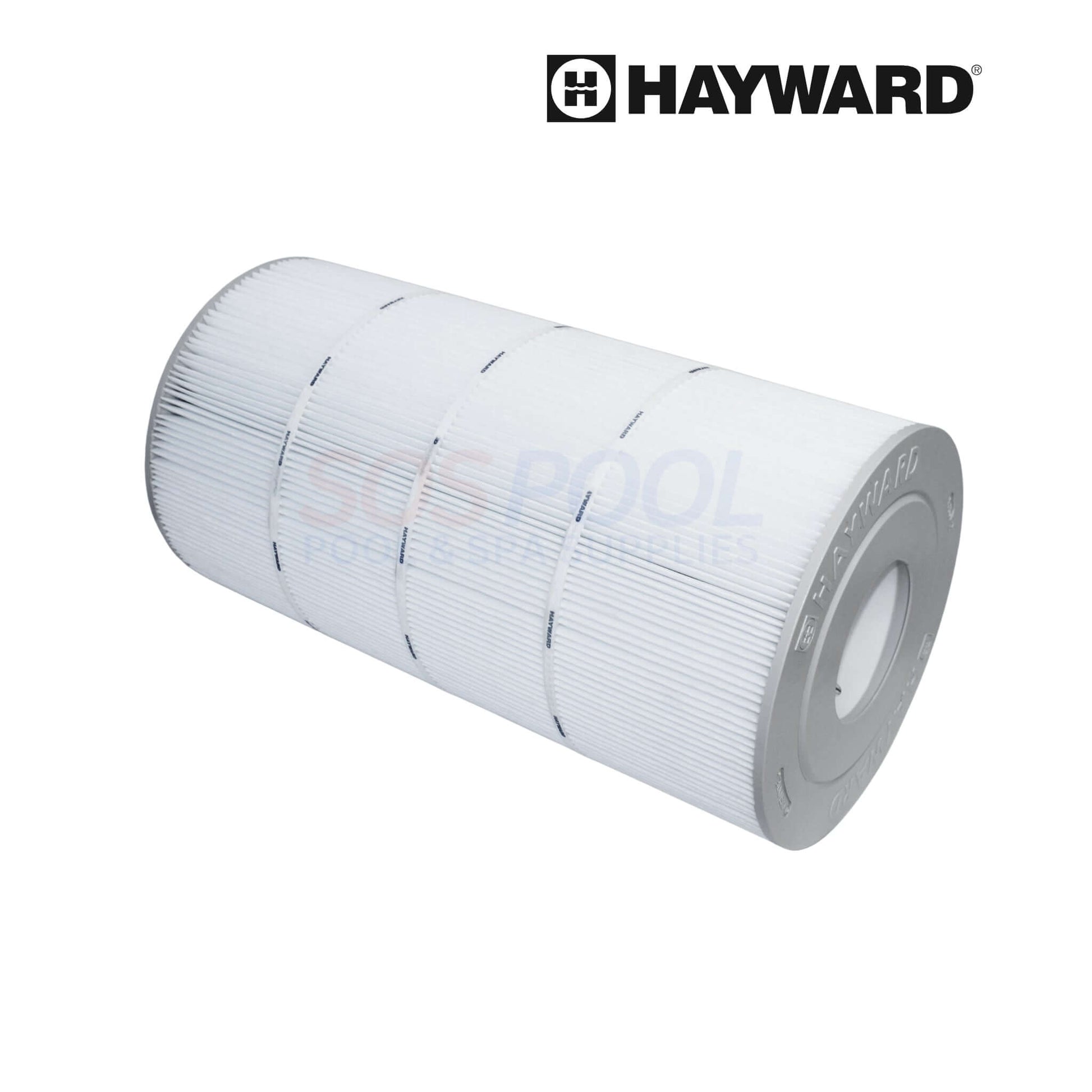 Hayward SwimClear CX100XRE cartridge filter for C100S, 100 sq ft, white pleated design, ideal for pool supplies.