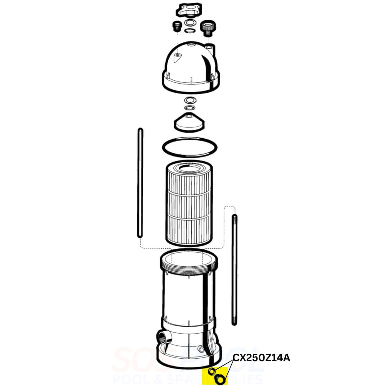 Hayward Drain Plug For Star-Clear Filters | CX250Z14A