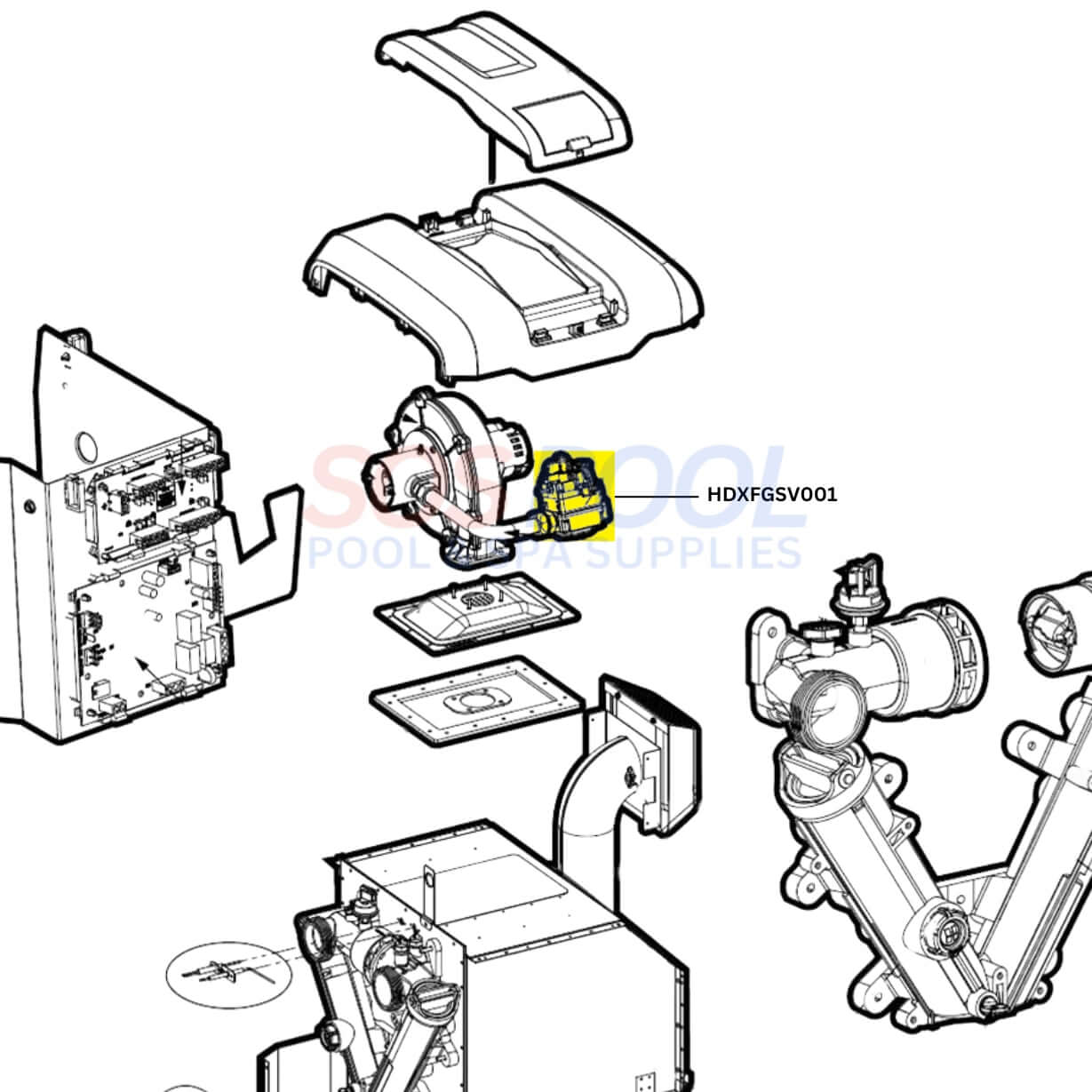 Hayward FD Natural Gas Valve HDXFGSV001 for HDF heaters, ensuring safe and efficient gas flow management. SOS Pool.