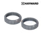 Hayward replacement pool components, two gray threaded nuts for pool systems. Ideal for SOS Pool repairs.