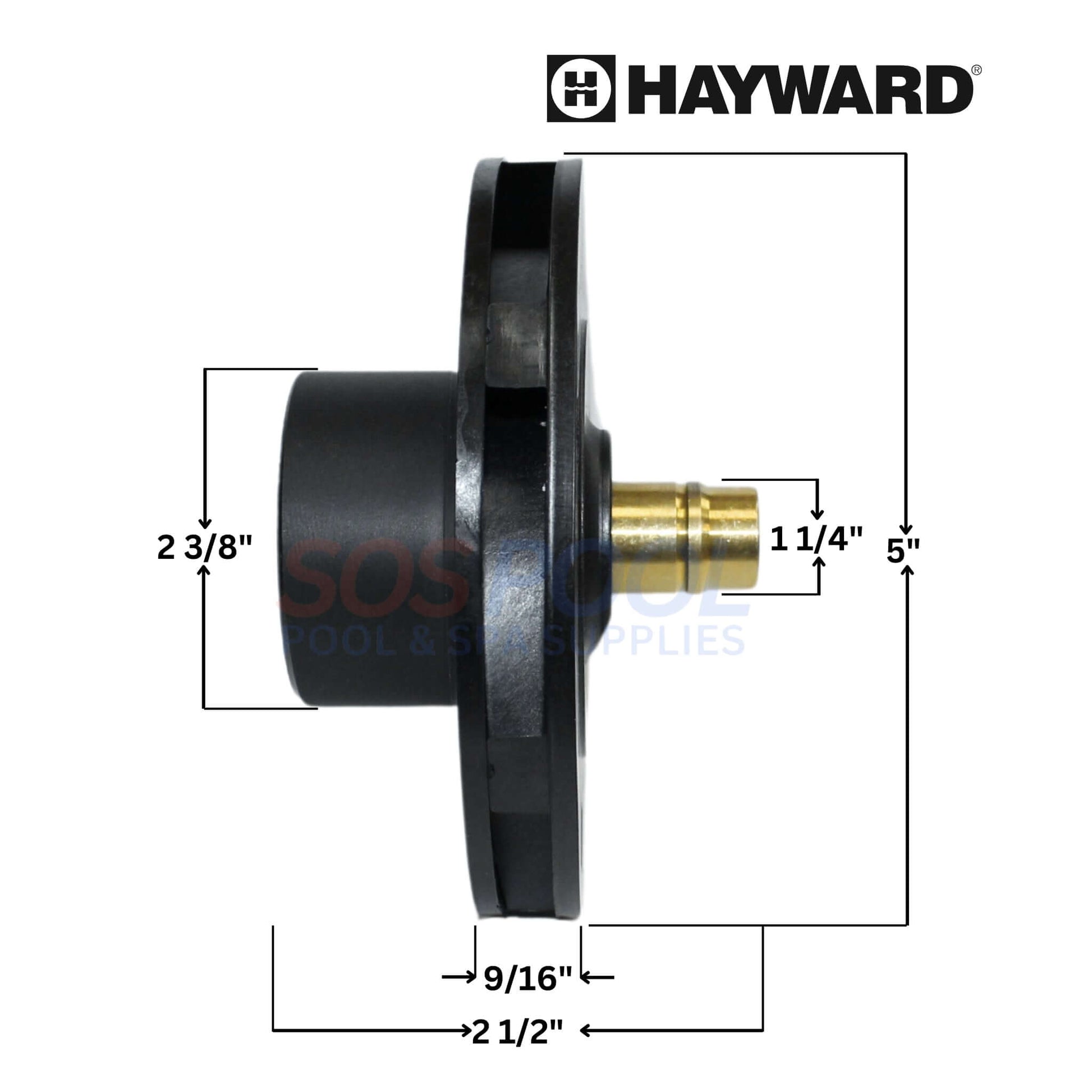 Hayward SPX3021C impeller for Super II Pumps 2HP-2.5HP, essential for optimal water flow, SOS Pool supplies.