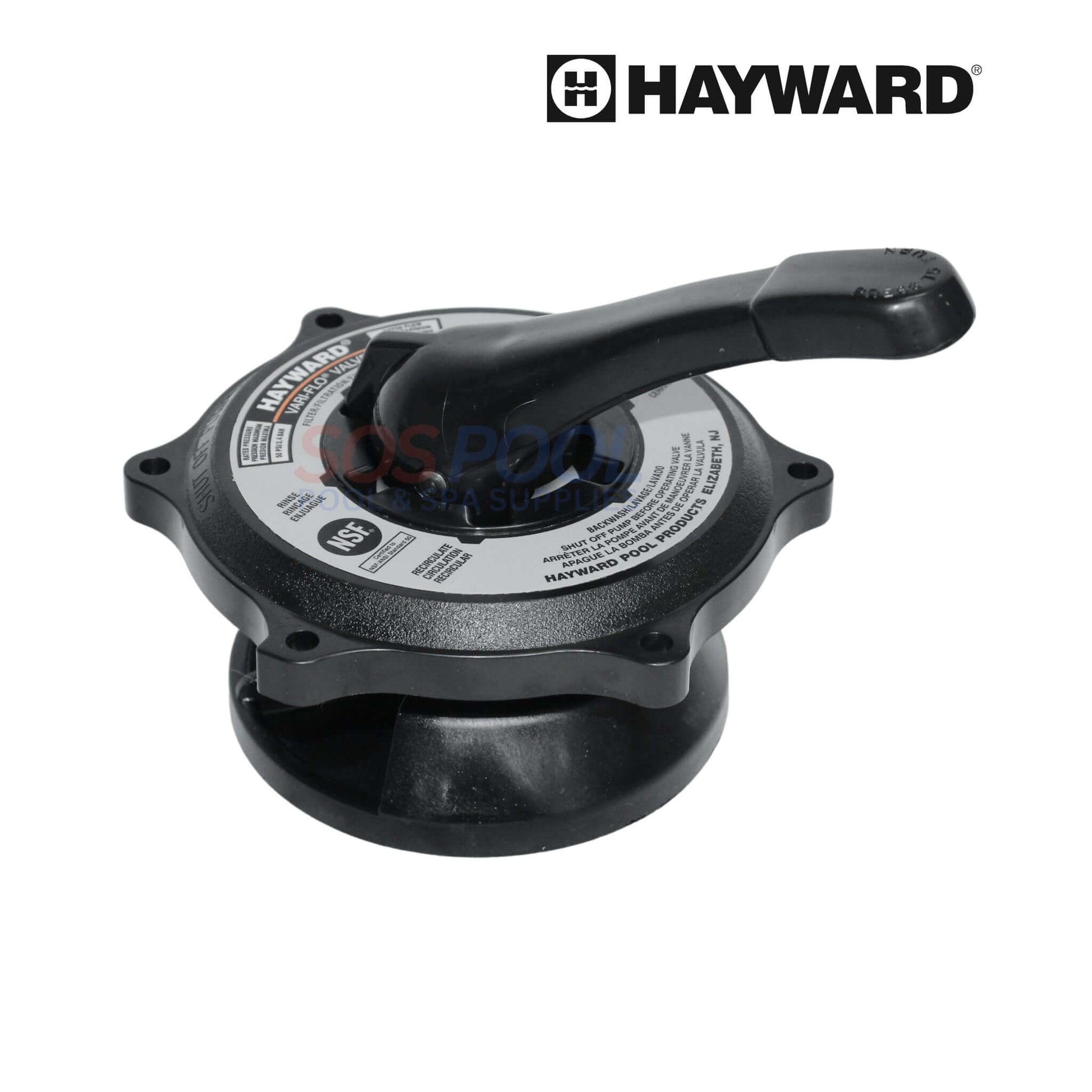 Hayward Key Cover Handle Assembly for Multiport Valves SPX0710XBA17, essential replacement part for SOS Pool systems.
