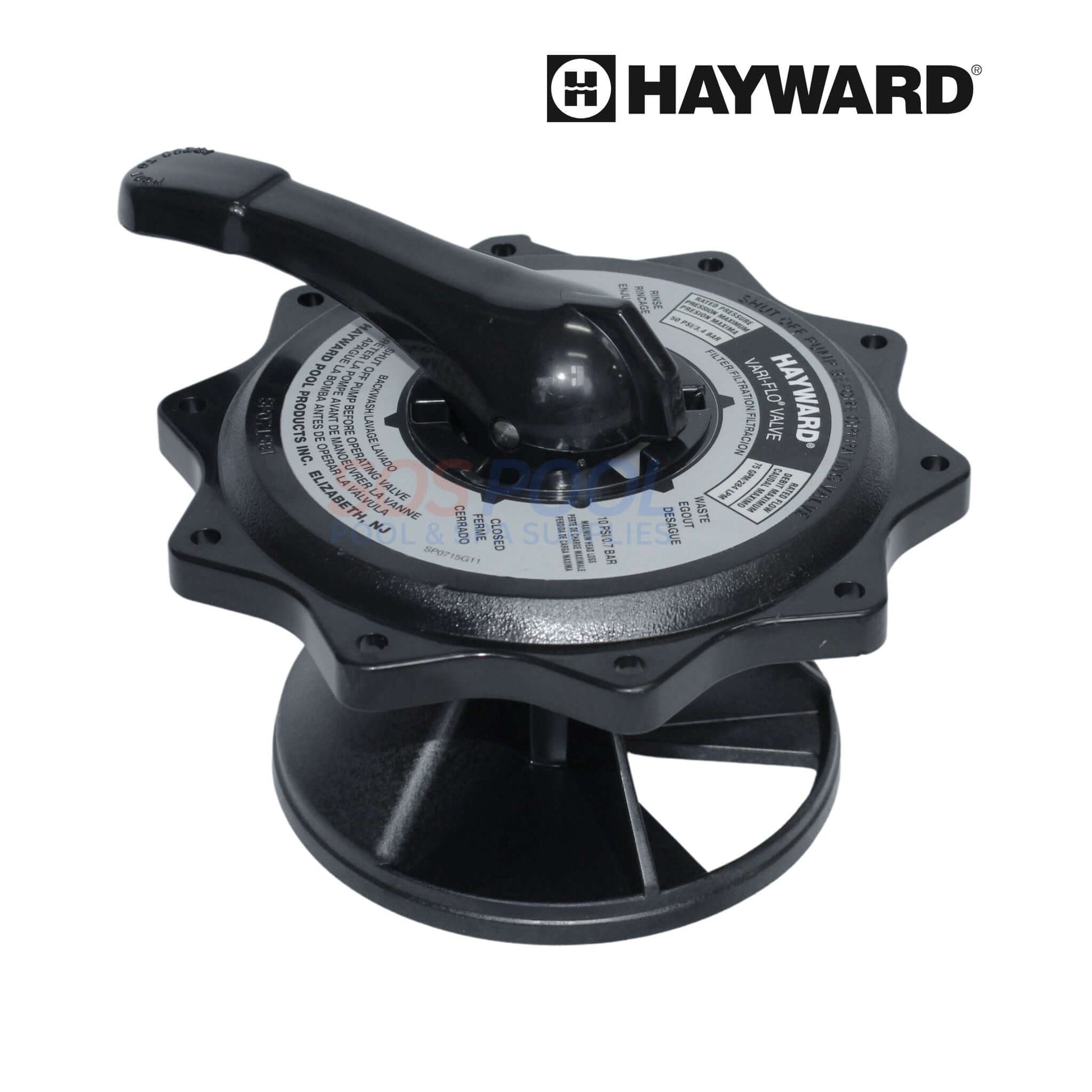 Hayward SPX0715BA3 Key, Cover, and Handle Assembly for SP0715 Multiport Valves - SOS Pool Replacement Part