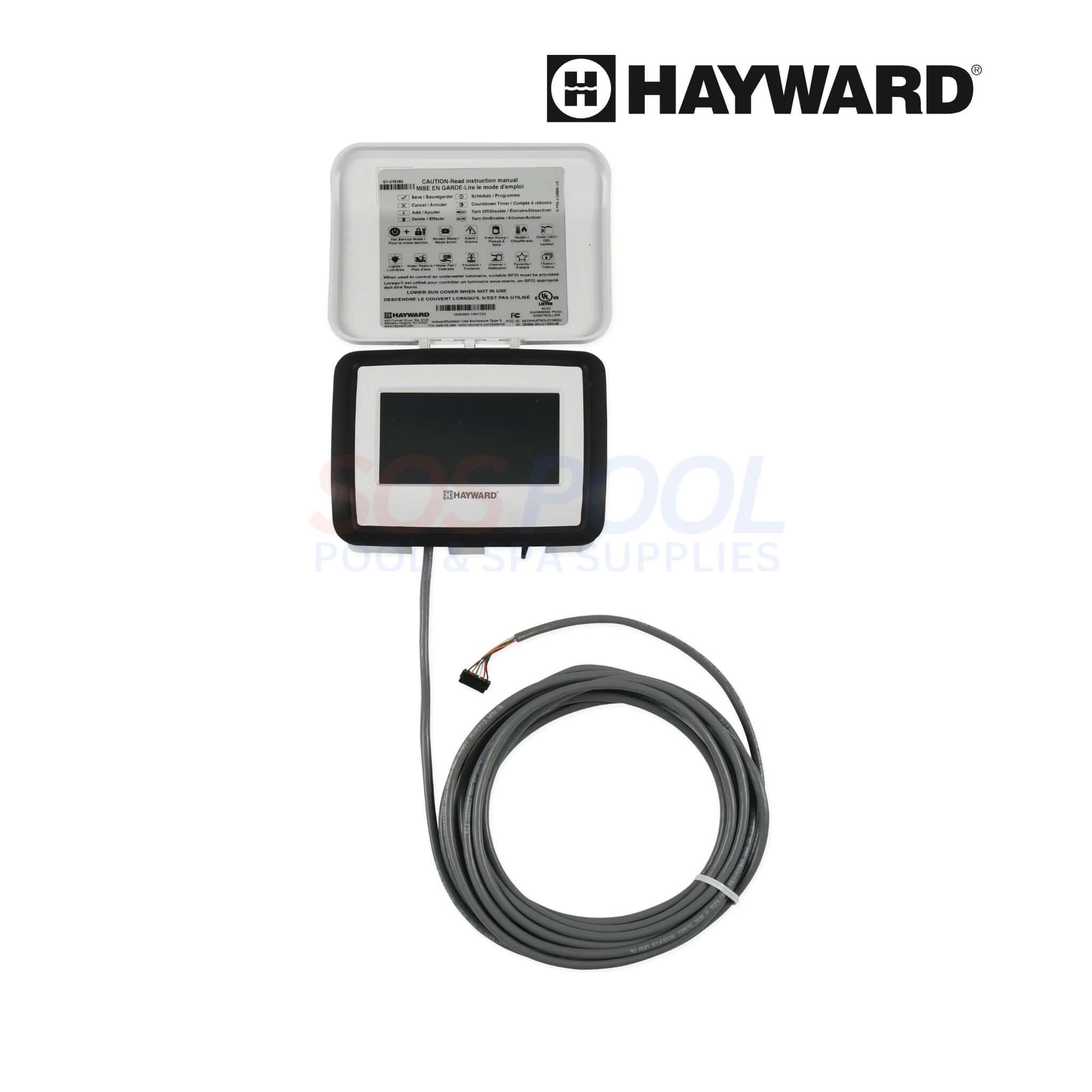Hayward OmniHub Pool & Spa Controller | HLHCONTROL with user interface and wiring, used for automated pool and spa management.