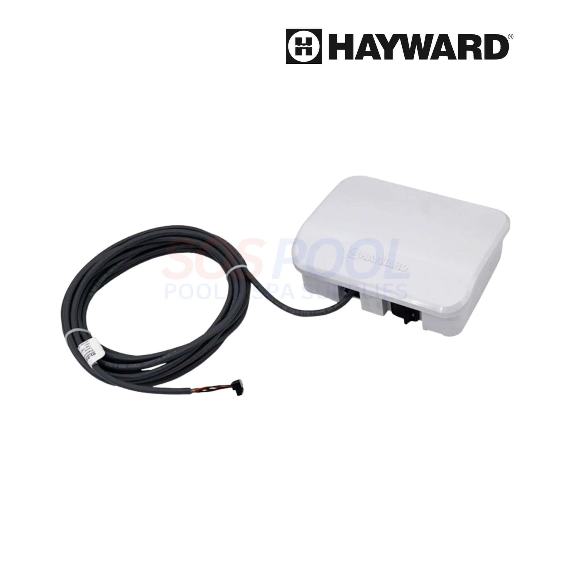 Hayward OmniHub Pool & Spa Controller | HLHCONTROL with cable, white design, used for pool automation, featured by SOS Pool.