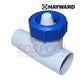 Hayward pool valve fitting with blue adjustment knob for efficient water flow | SOS Pool Supplies