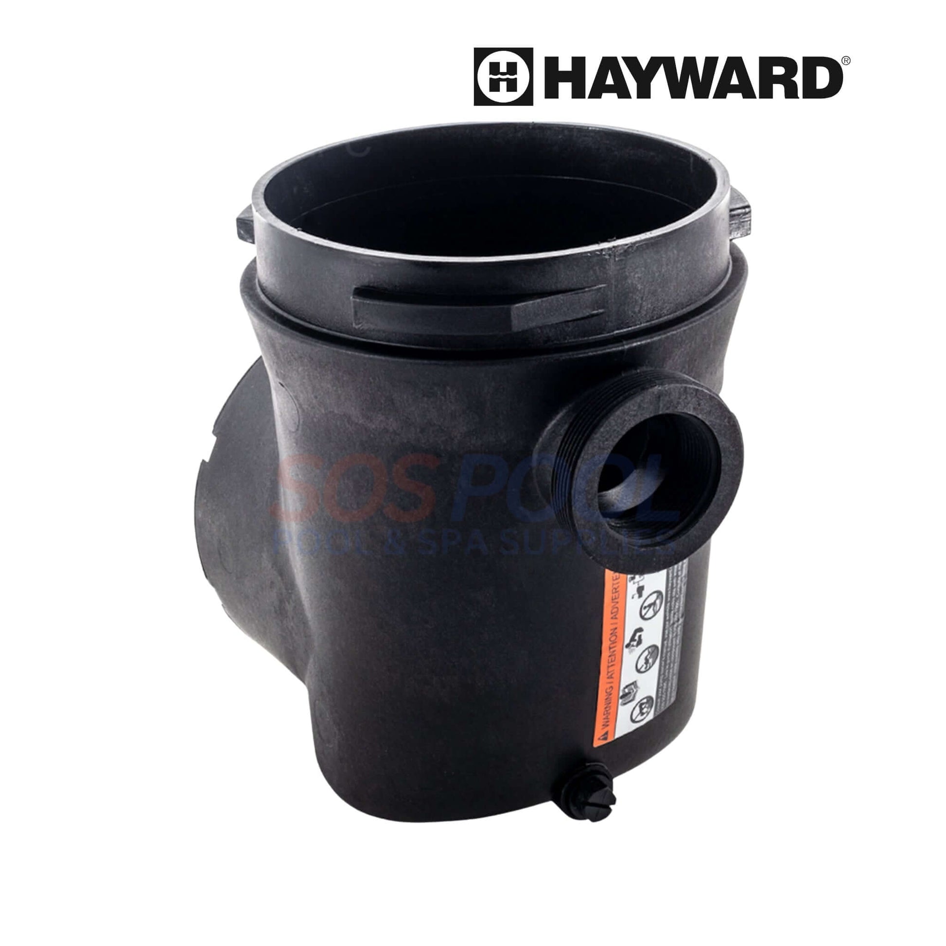 Hayward PowerFlo Matrix Strainer Housing Volute | SPX5500C in black, used in pool pumps for optimal performance and sealing.