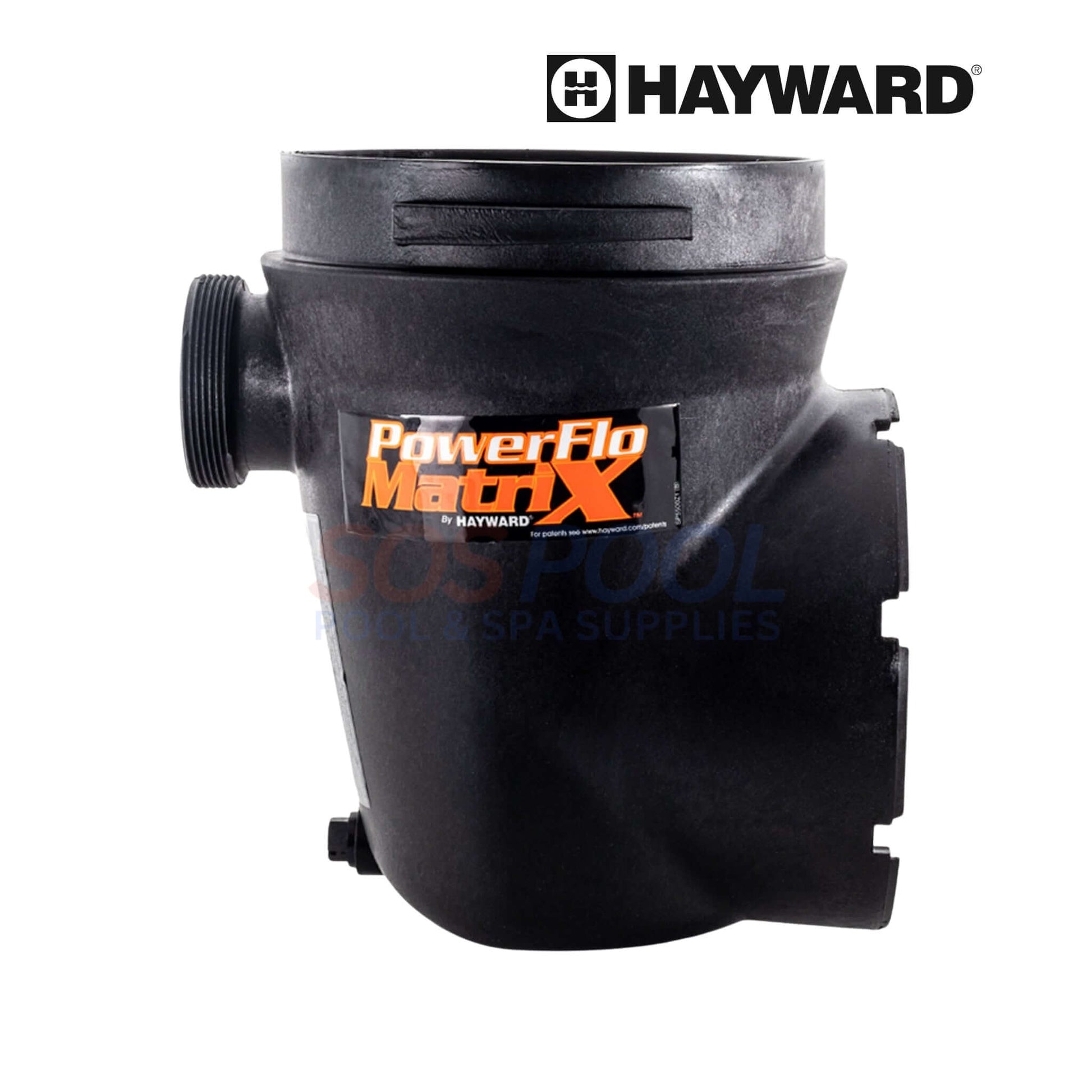 Hayward PowerFlo Matrix Strainer Housing Volute | SPX5500C, black housing for pool strainer, durable thermoplastic, SOS Pool supplies