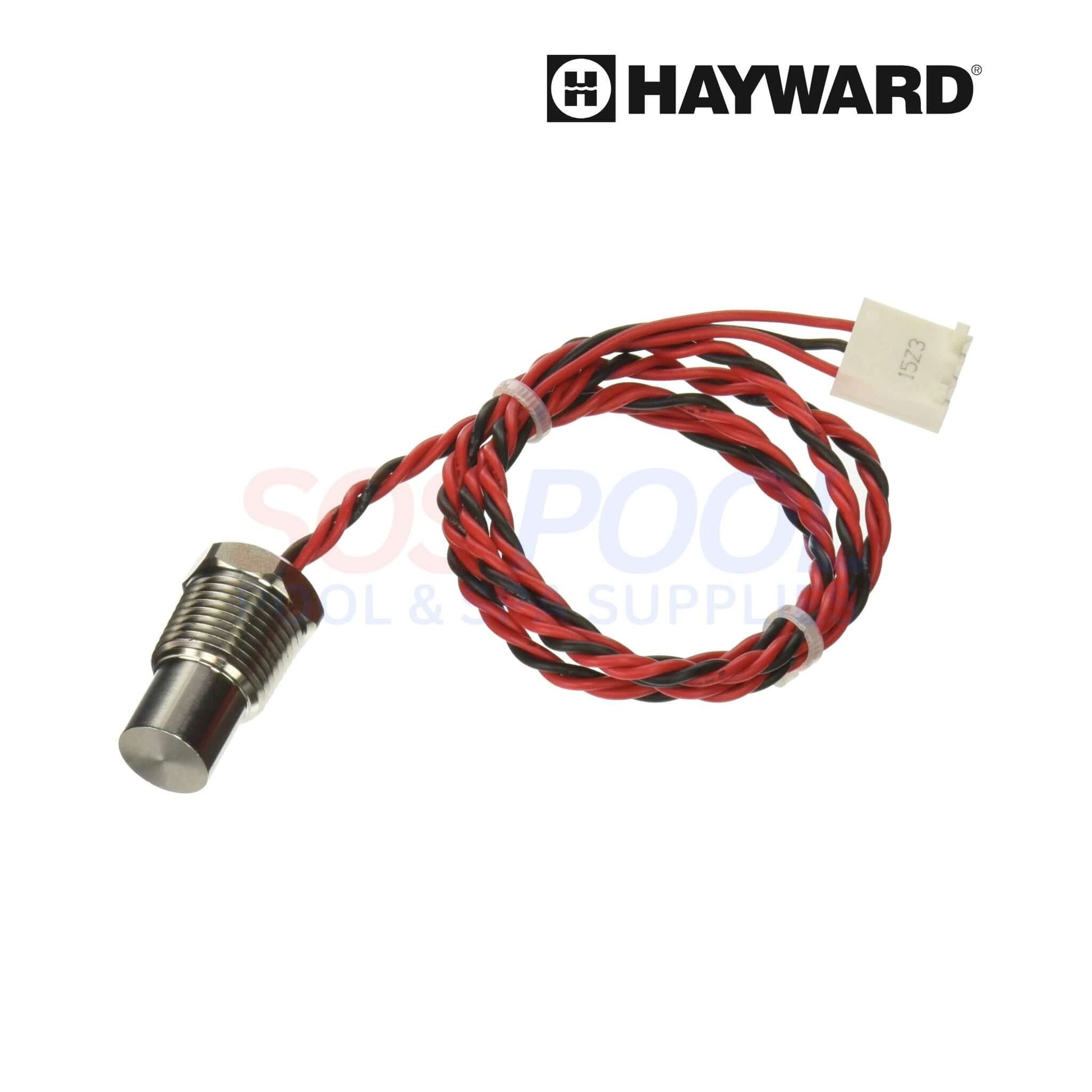 Hayward Thermistor IDXLTER1930 for H-Series heaters, essential for accurate temperature readings. SOS Pool.
