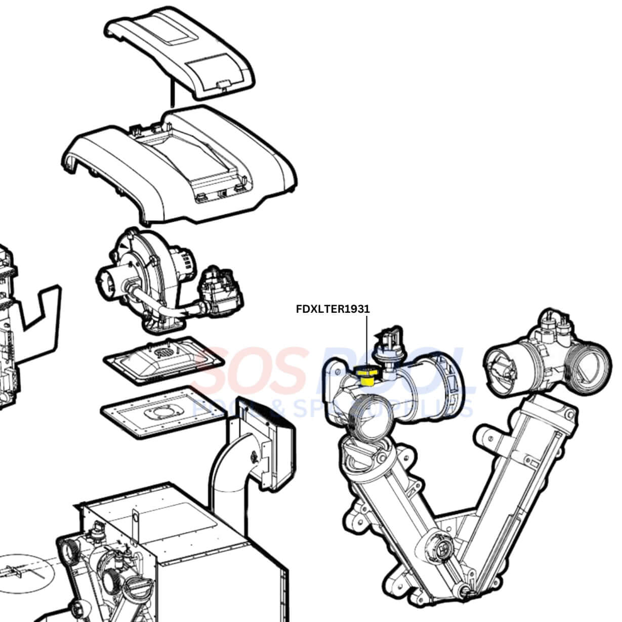 Hayward Thermistor For HC-Series HDF400 | FDXLTER1931