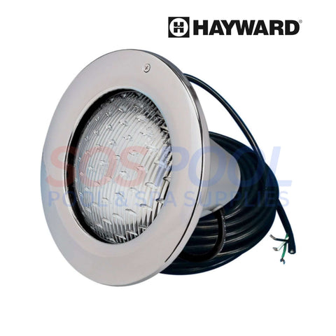 Hayward AstroLite 500W Pool Light with 100' cord in stainless steel casing, perfect for SOS Pool installations.