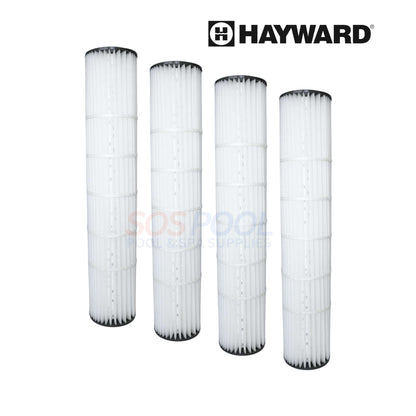 Hayward Cartridge 4-Pack DEX250EPAK4 for DEP100 filters by SOS Pool, ensuring efficient water filtration and clarity.