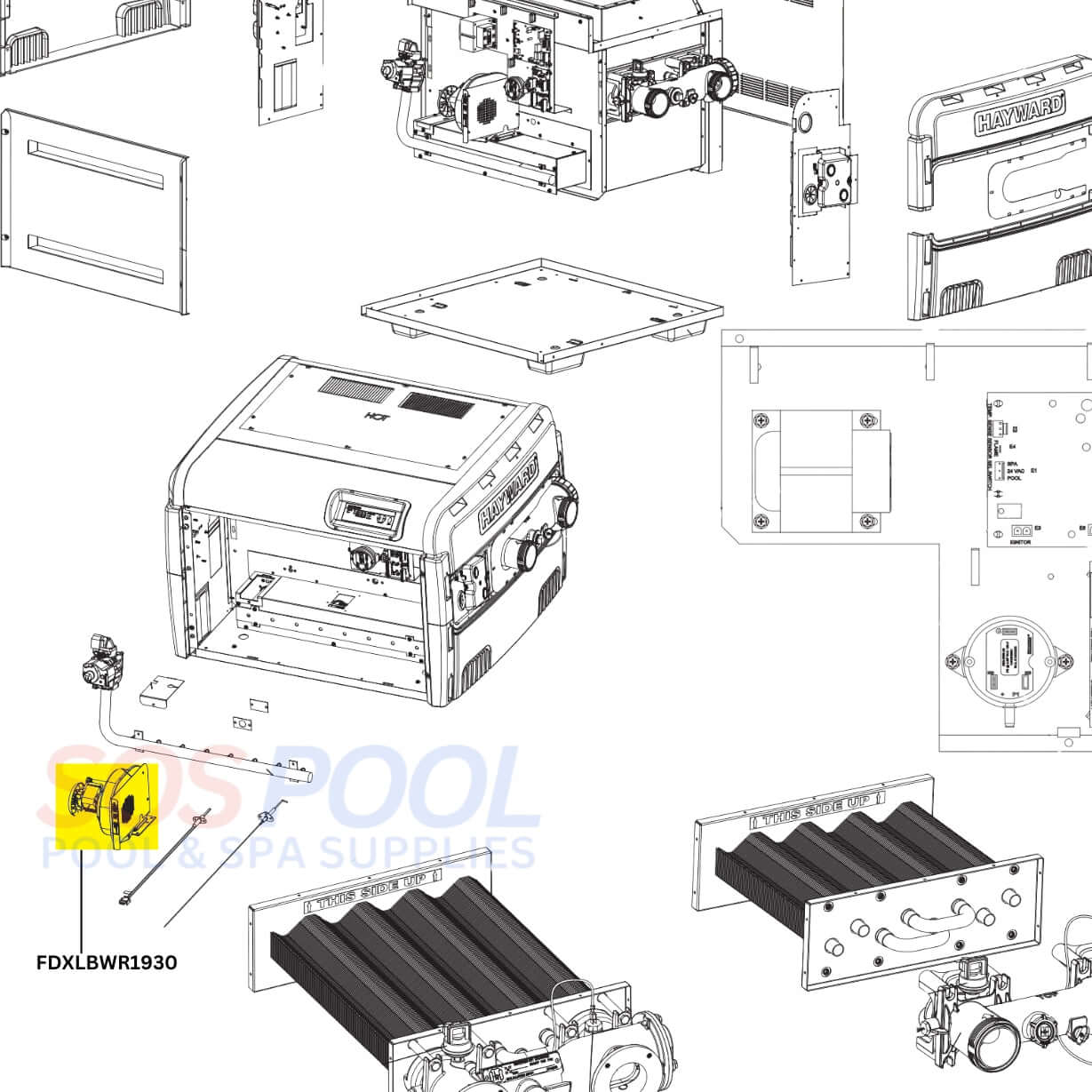 バーターページ Hayward Combustion Blower For H-Series Heaters | FDXLBWR1930