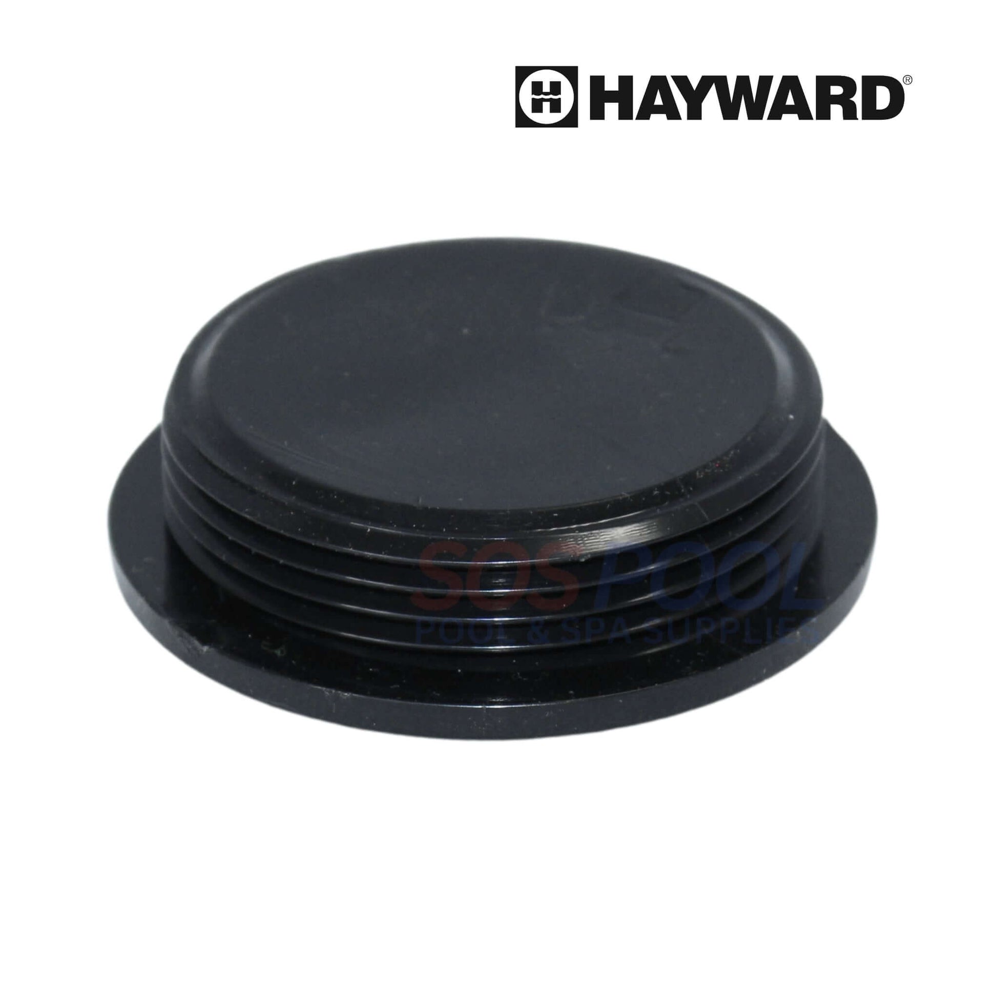 Hayward 1.5-inch flush plug for return fittings, durable water-tight seal, OEM SP1022BBLK from SOS Pool.