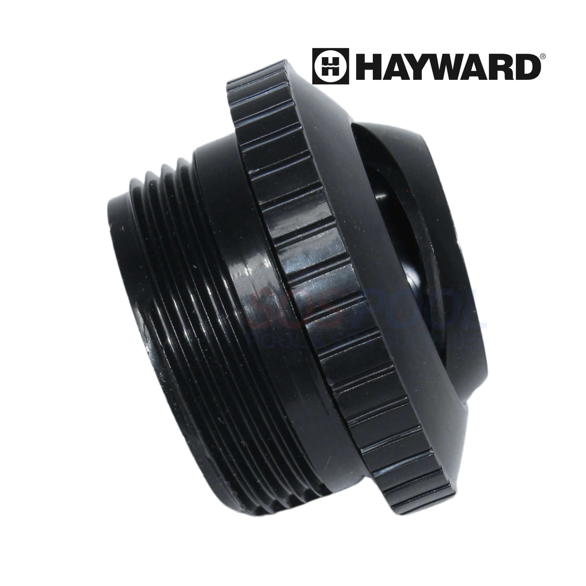 Hayward Hydrosweep slotted eyeball jet fitting, 1.5" MIP, black, model SP1419ABLK for precise pool water circulation. SOS Pool.