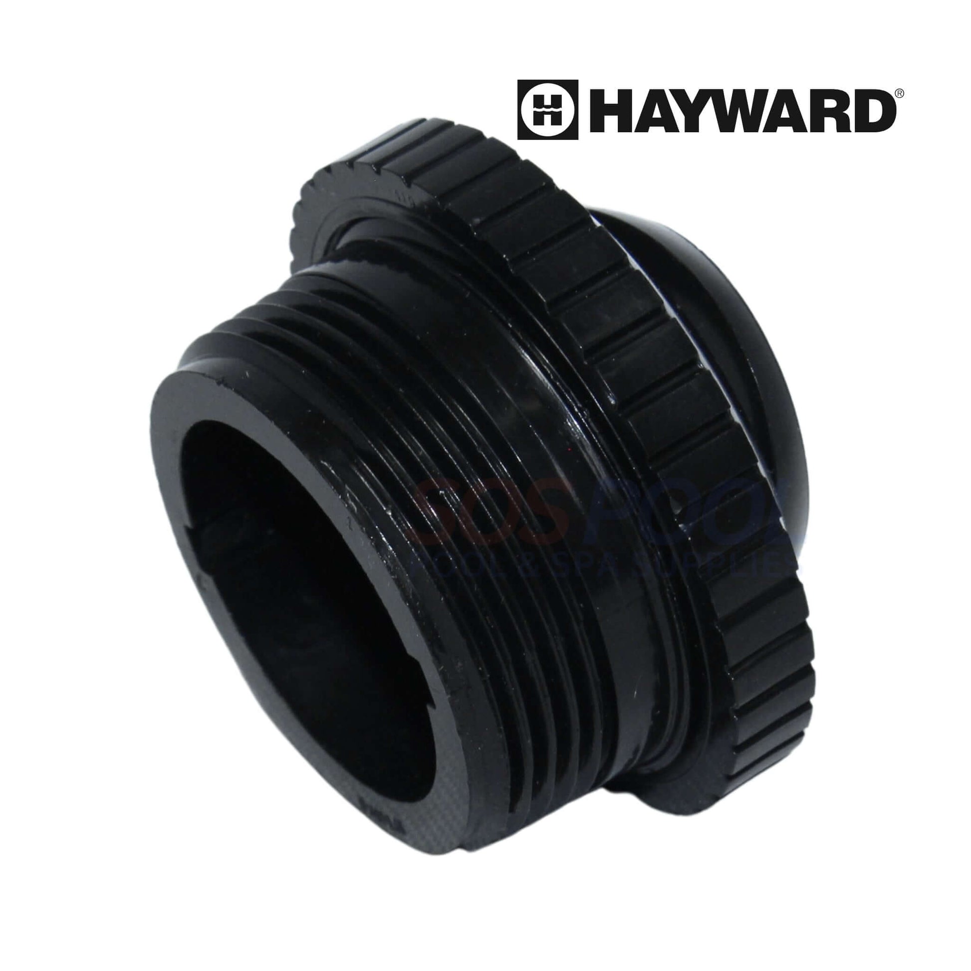Hayward Hydrosweep slotted eyeball jet fitting, 1.5" MIP, for precise pool water flow control, SKU SP1419ABLK, SOS Pool.