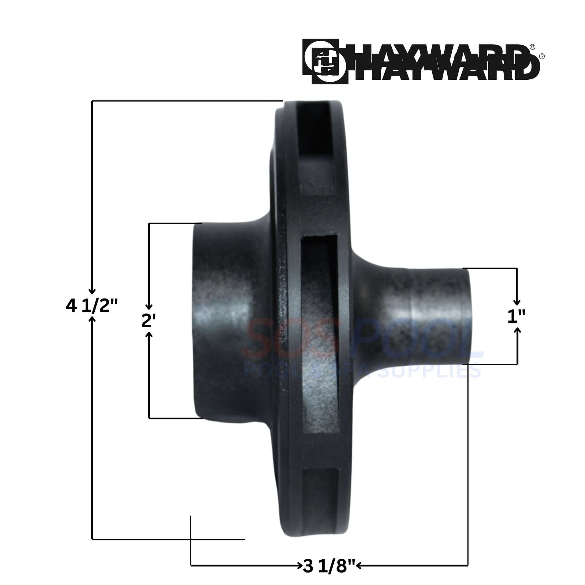 Hayward impeller for Max-Flo VS pumps, engineered for efficiency, OEM SPX2300CVS, SOS Pool Supplies.