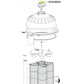 Hayward Manual Air Relief Valve CCX1000V assembly diagram, SOS Pool & Spa information for maintenance and installation.