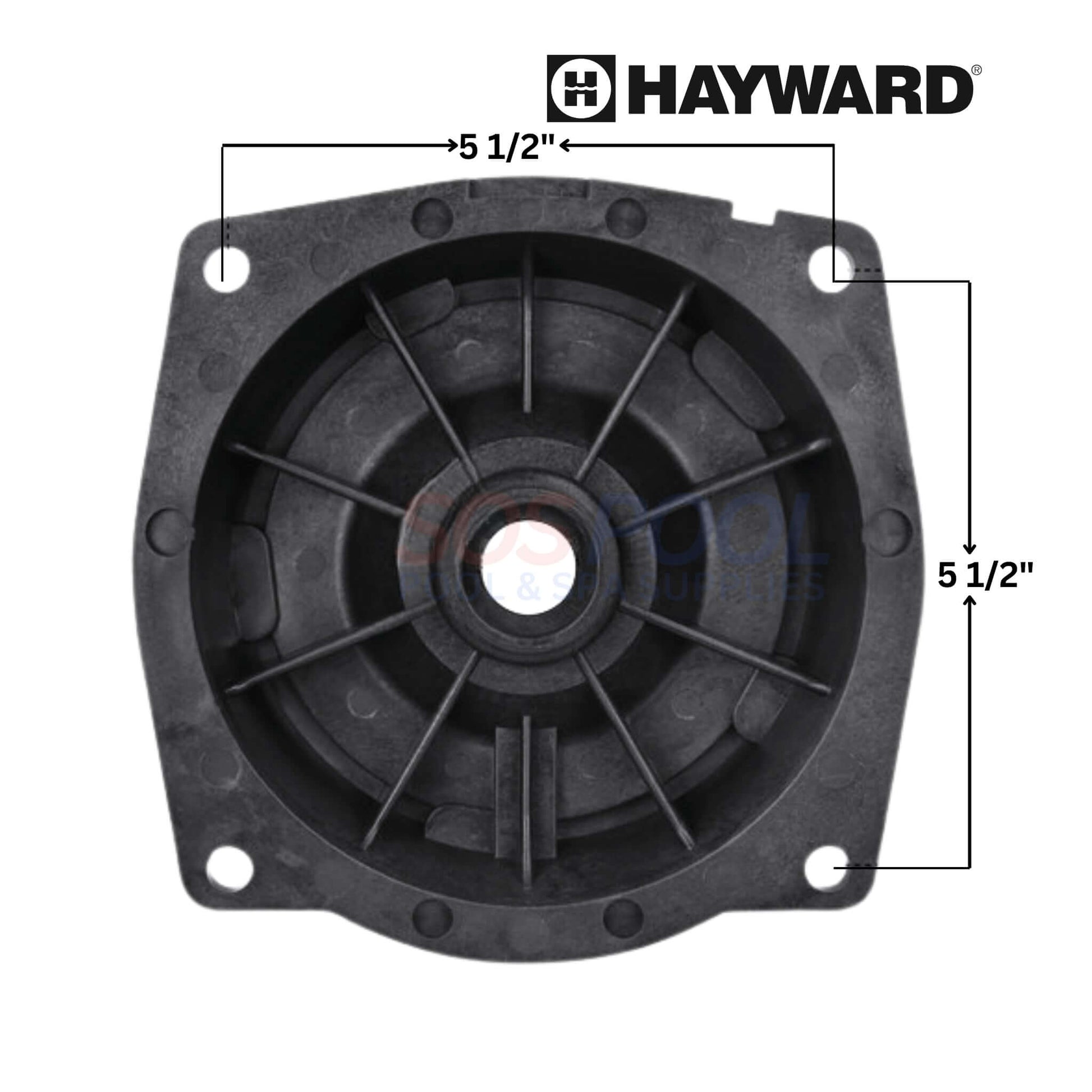 Hayward Seal Plate SPX2600E5 for Max-Flo & Super Pumps, 5.5" dimensions, genuine OEM replacement part by SOS Pool.