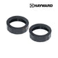 Hayward Union Connector Kit for HCP 3000 Pumps, includes 2 union nuts, OEM replacement part, SKU HCXP3000UNKIT.