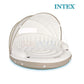 INTEX Canopy Island Inflatable Pool Float 58292EP with detachable sunshade and cup holders for SOS Pool relaxation.