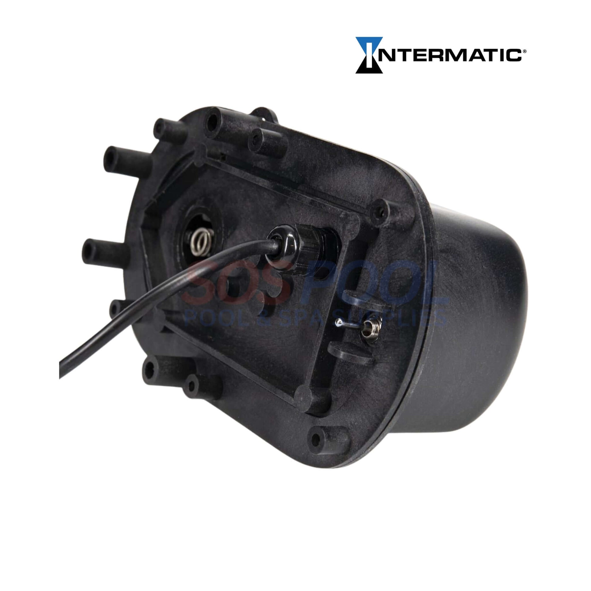 Intermatic PE24GVA 24-Volt Valve Actuator showing back view and connections. Essential for pool, spa automation at SOS Pool.