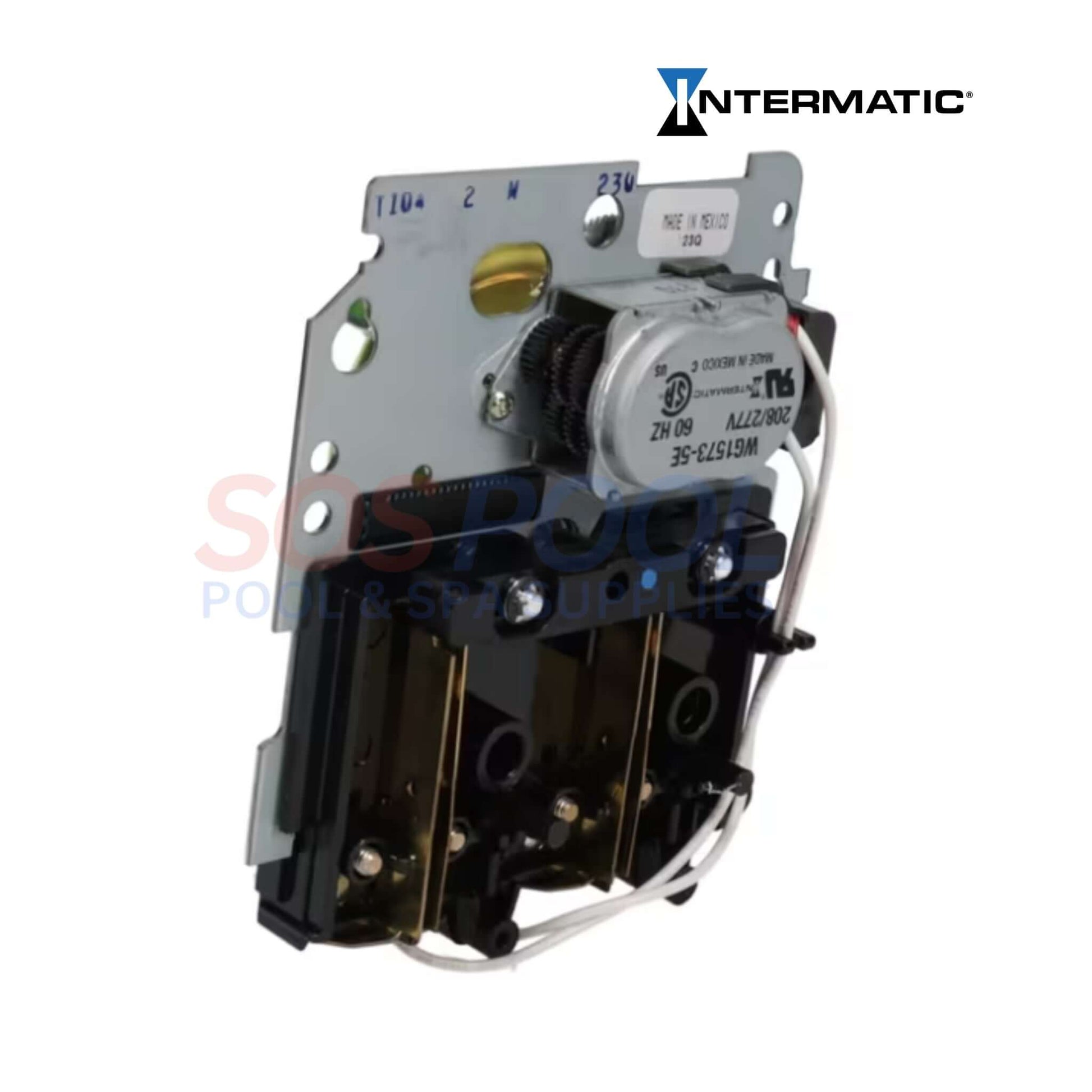 Intermatic T104M mechanical time switch mechanism for SOS Pool, 24-hour control for heavy-duty applications.